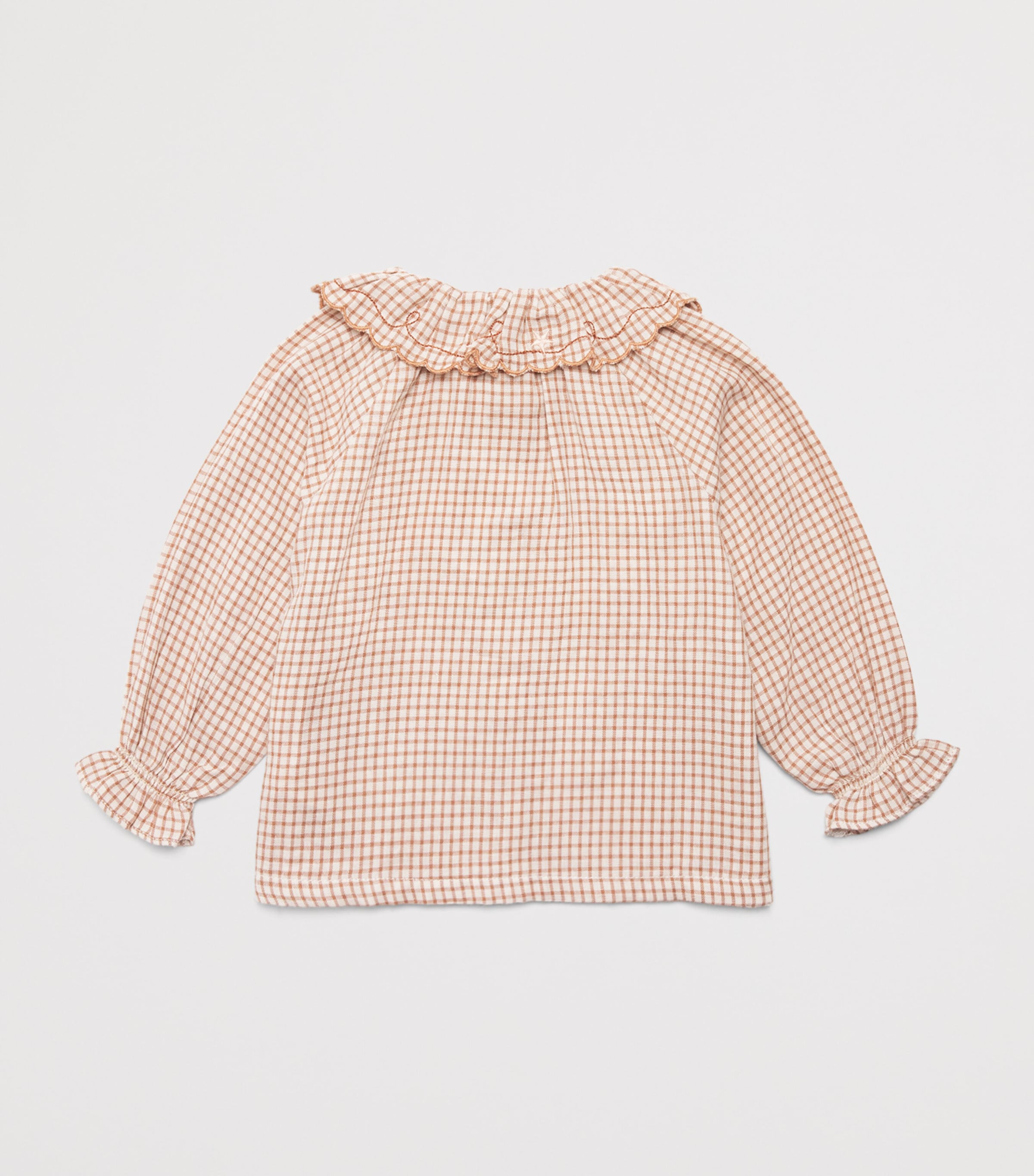 Gingersnaps Cotton Charlotte Blouse (6-36 Months) Brown Image 2