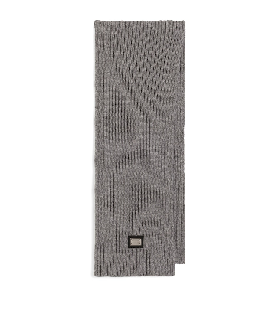 Wool-Cashmere Ribbed Scarf S8291-MELANGE G Image 1