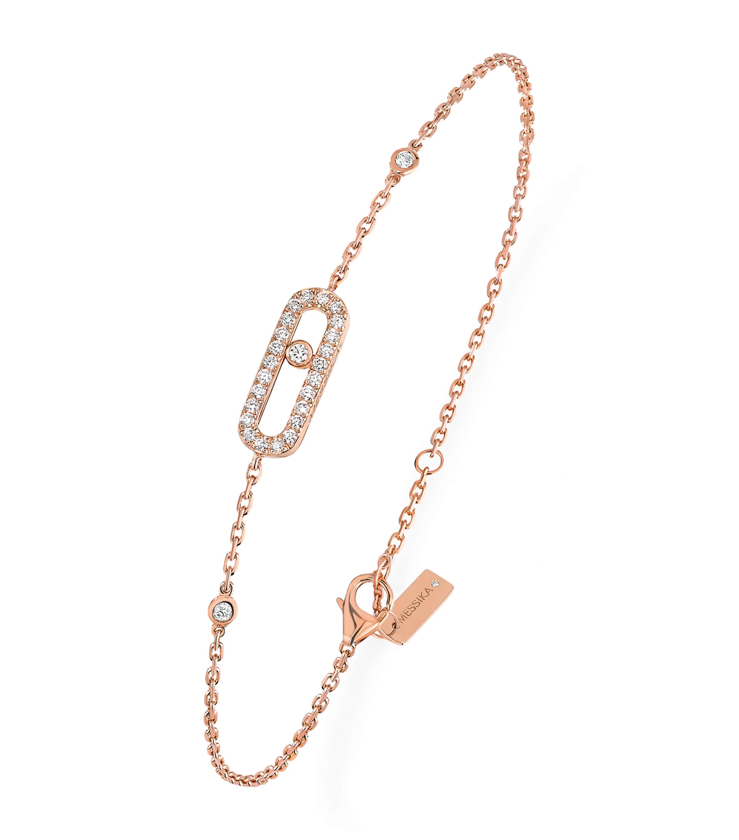 Messika Pink Gold And Diamond Move Uno Bracelet
