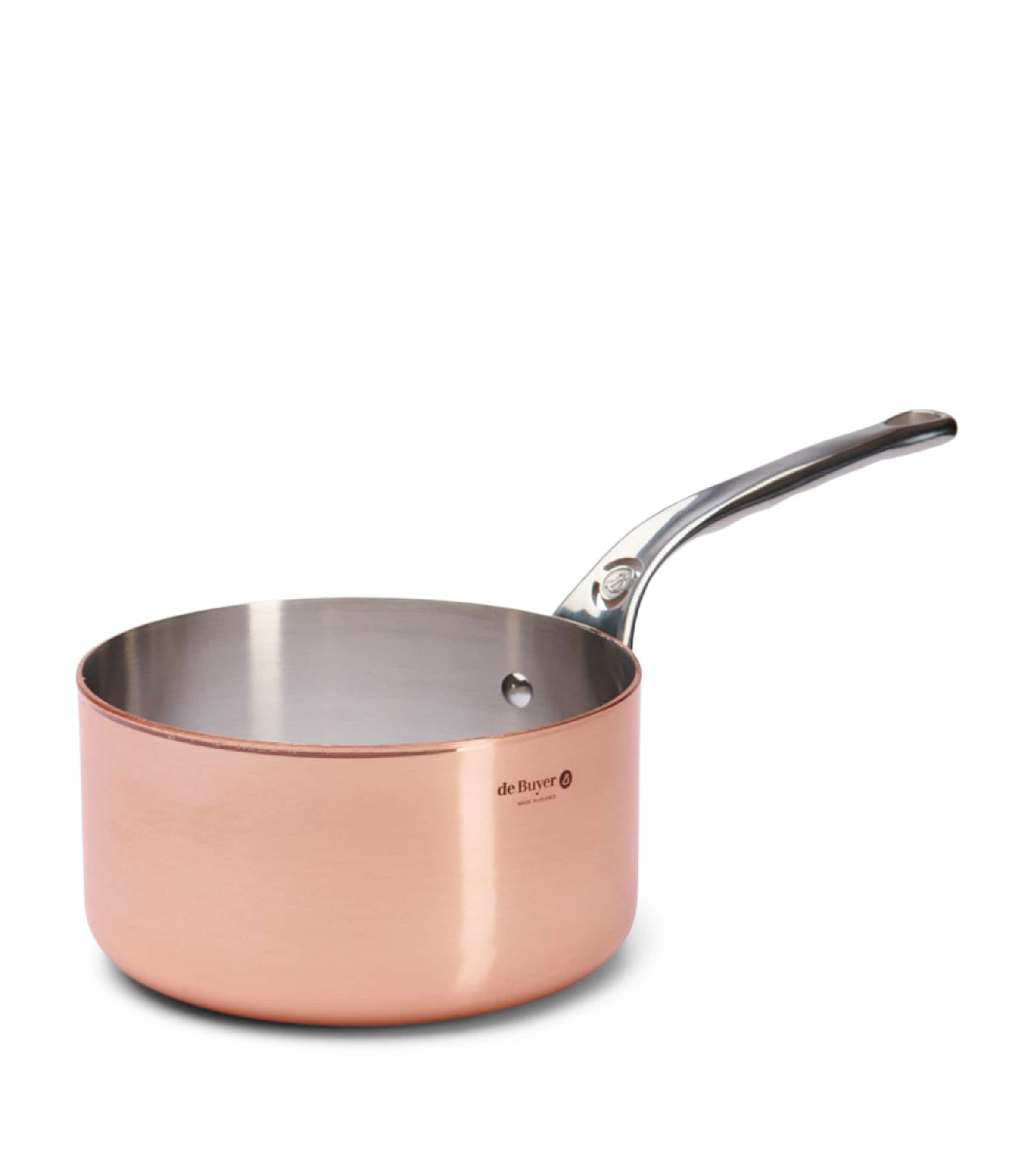 De Buyer Copper Prima Matera Saucepan and Lid (20cm) Copper Image 1