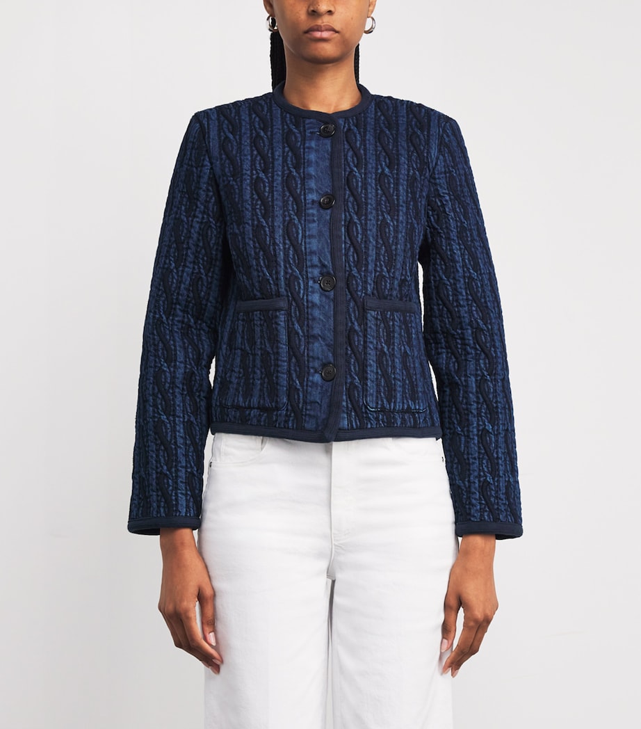 Quilted Carter Denim Jacket BLUE Image 3