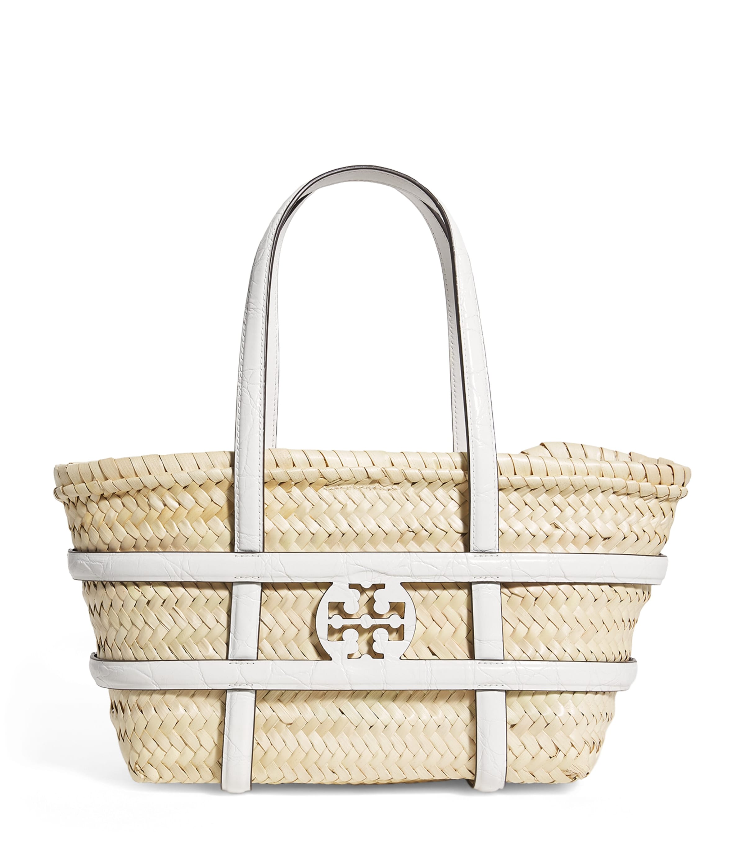 Tory Burch Small Straw Ella Basket Bag In Neutral