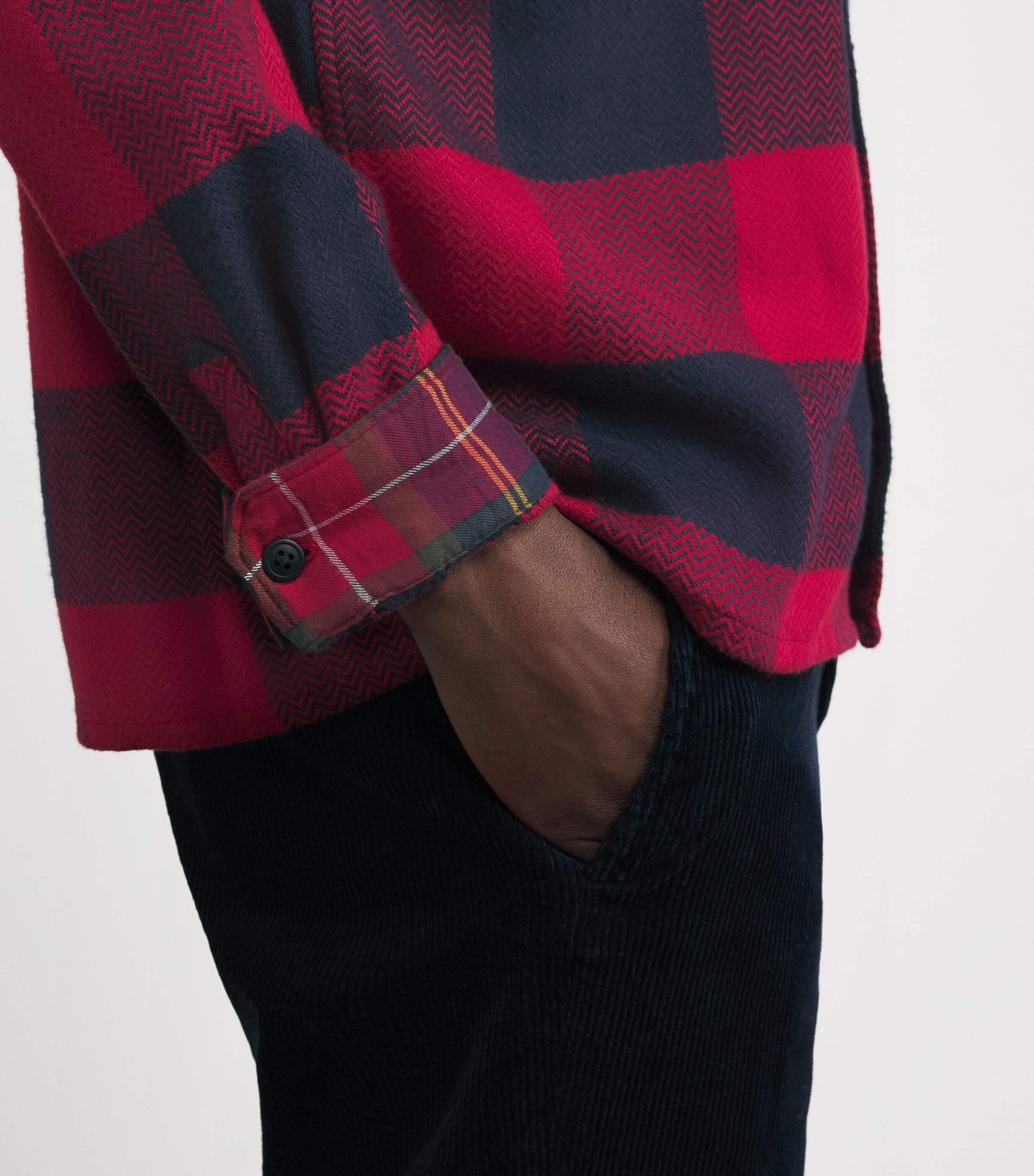 Cotton Bertrow Shirt NAVY Image 6