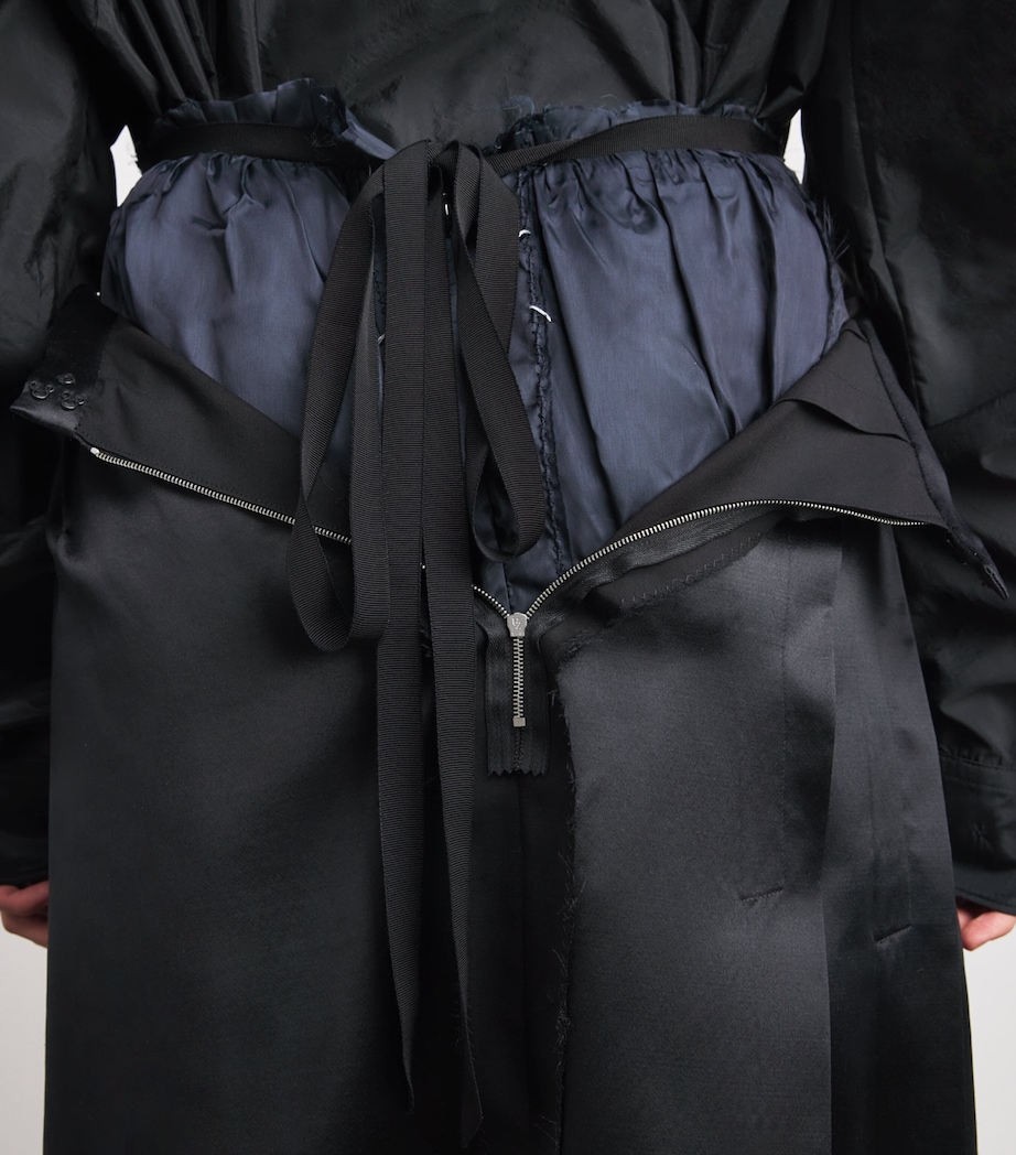 Wool-Silk Midi Skirt 900 BLACK Image 6