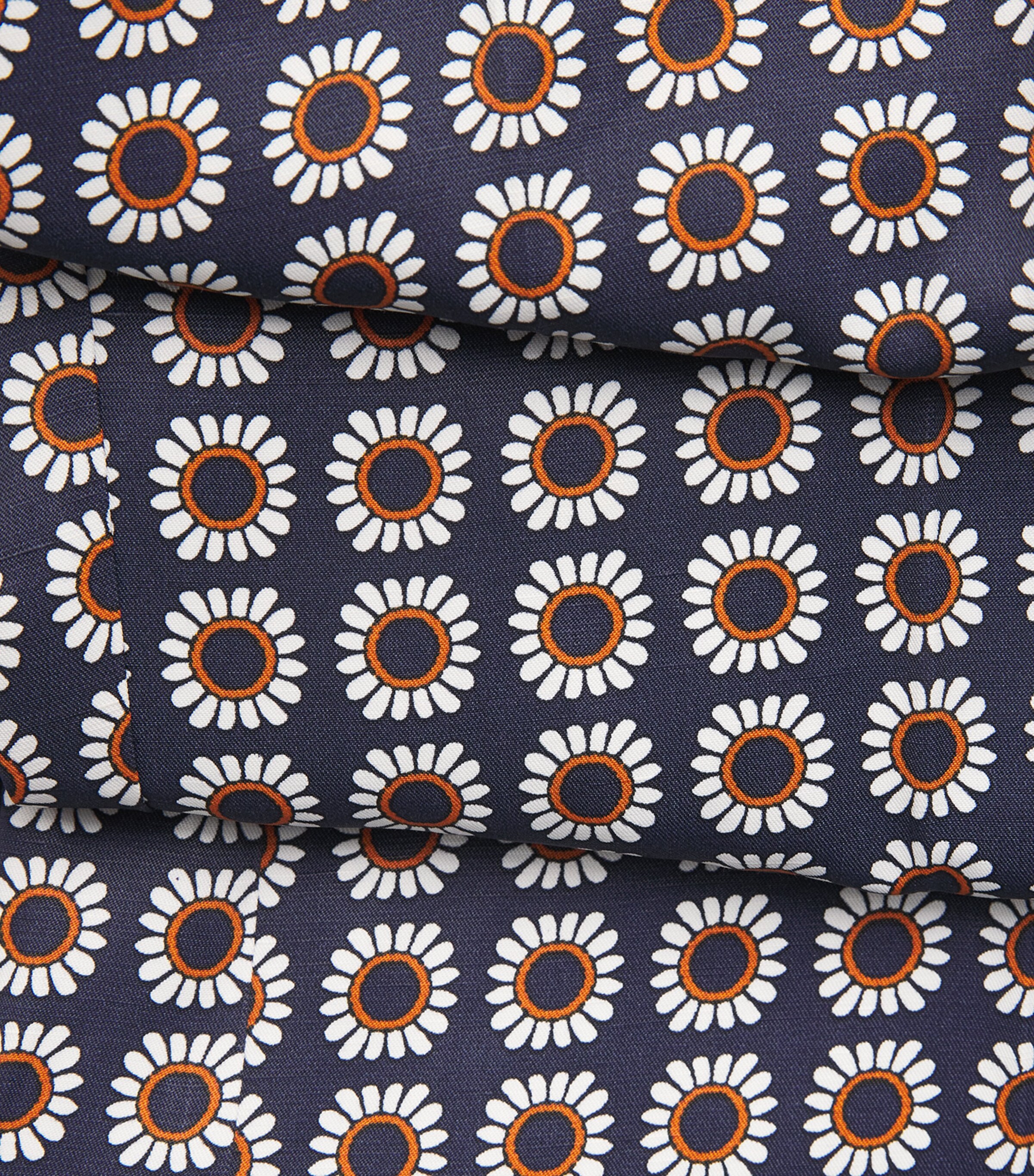 Sandro Paris Womens Floral Print Flared Trousers Deep Blue / Ocher Image 6