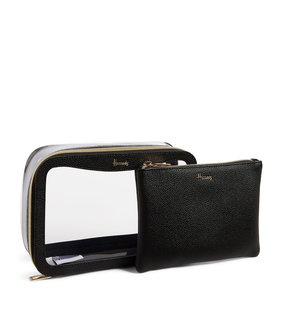 Transparent Oxford Cosmetic Bag BLACK Image 3