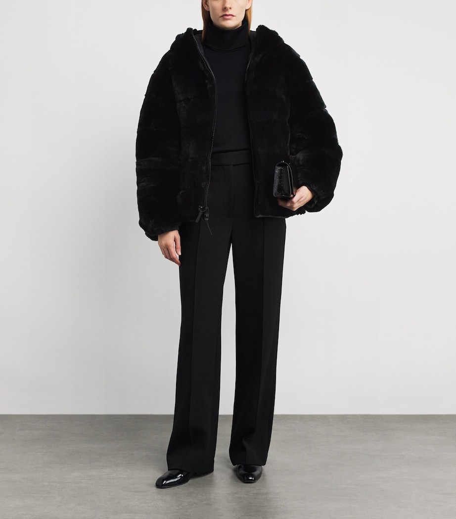 Down Rabbit Fur Reversible Puffer Jacket C99 Image 2