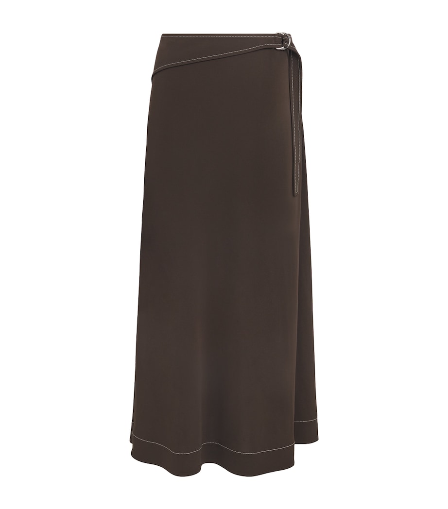 Jersey Belted Maxi Skirt 211 DEEP CHOCOLATE Image 1