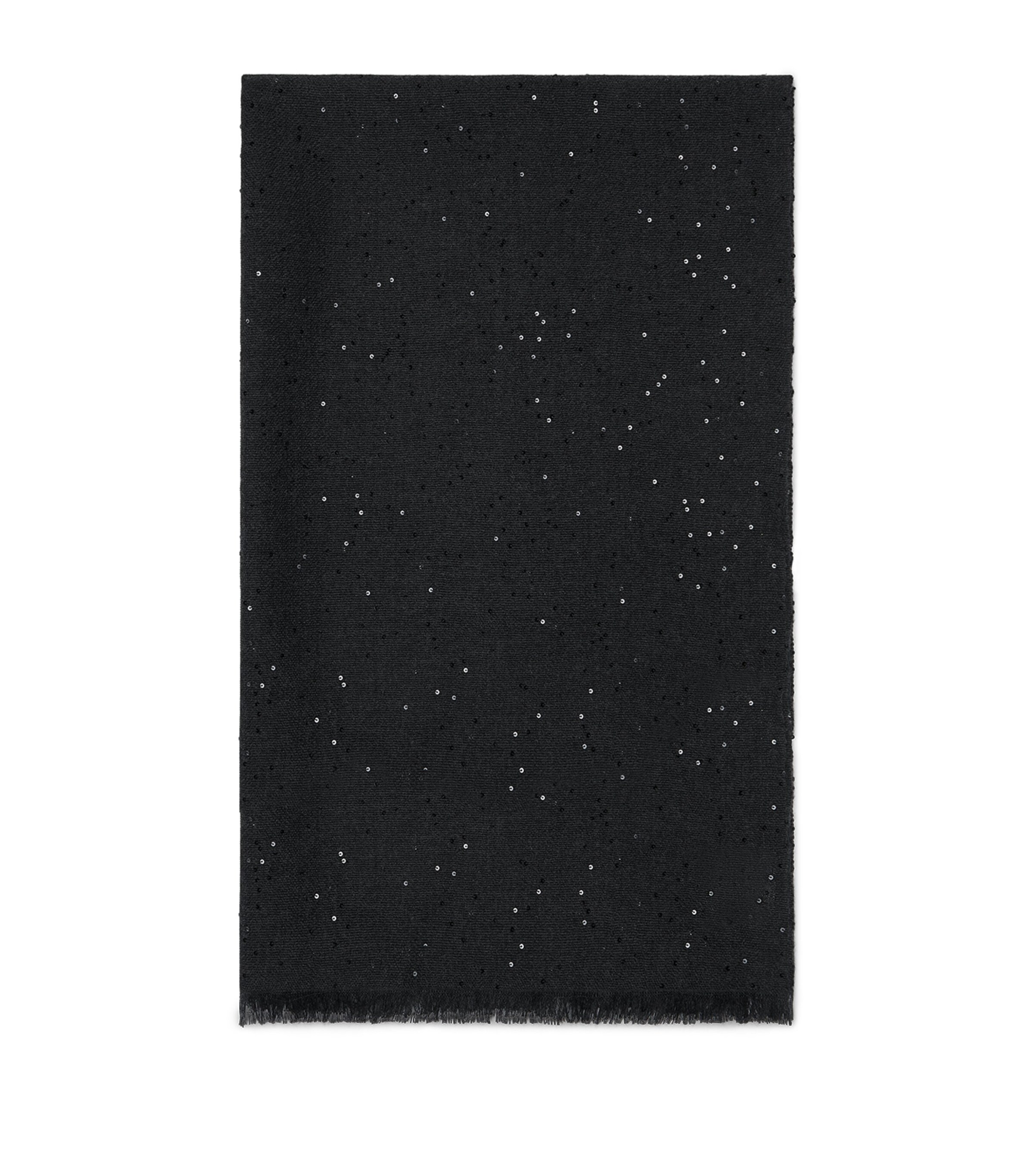 Brunello Cucinelli Womens Cashmere-Silk Sequin Scarf Image 1