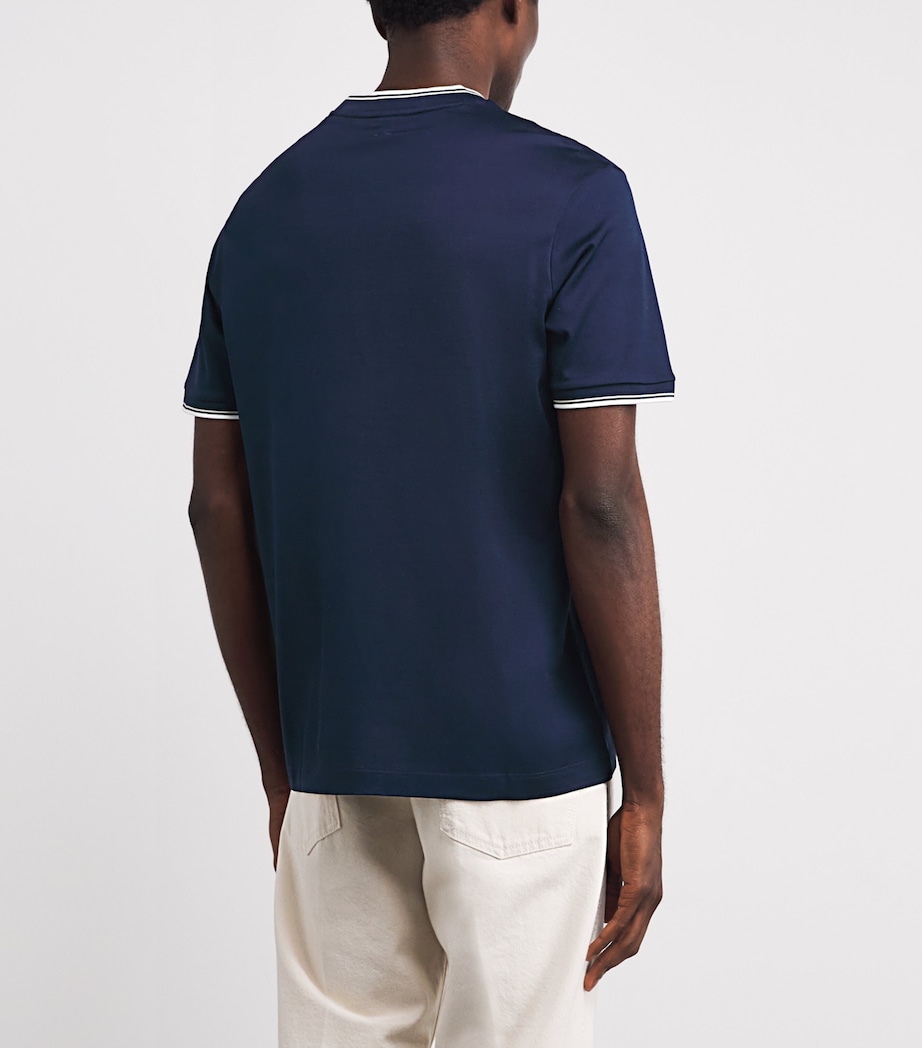 Mercerised Cotton T-Shirt 013 BLUE Image 4