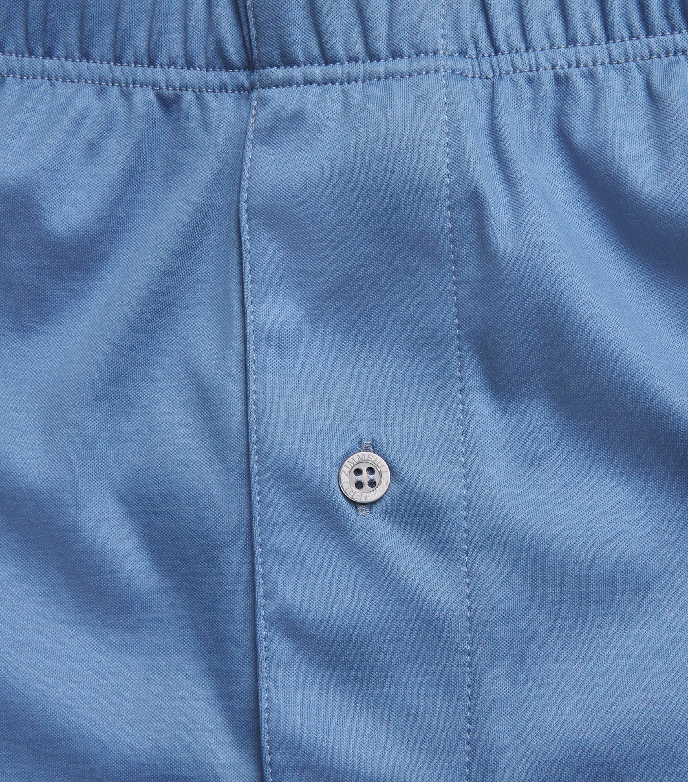 Zimmerli Mens Sea Island Cotton Boxer Shorts Blue Horizon Image 5