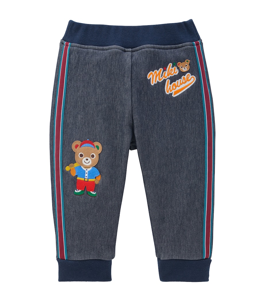 Miki House Denim-Effect Applique Sweatpants (1-5 Years) Image 1