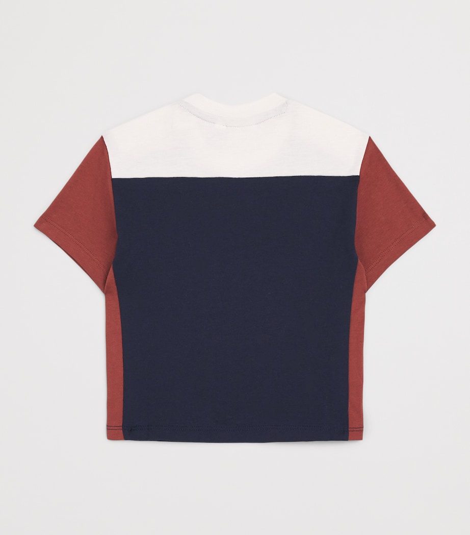 BOSS Kidswear Cotton Panelled Logo T-Shirt (3 Months-3 Years) Navy Image 2