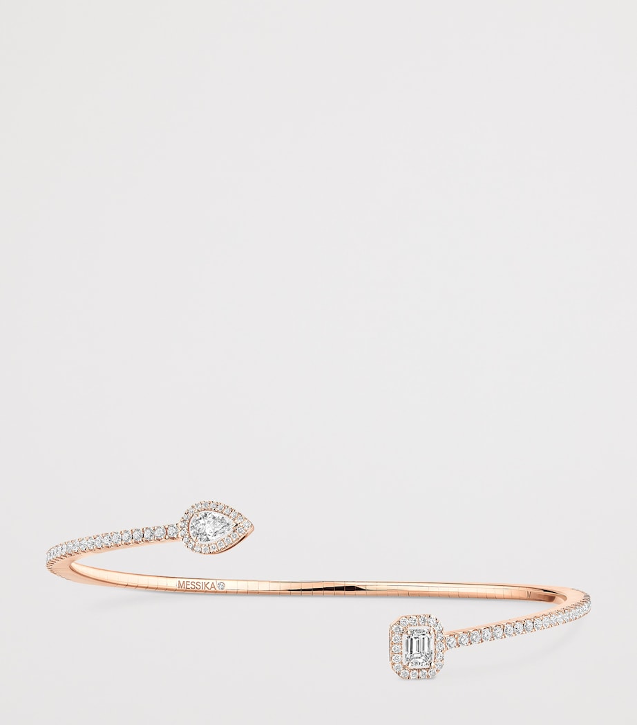 Messika My Twin Rose Gold and Diamond Bangle (0.85ct) Pink Gold Image 3