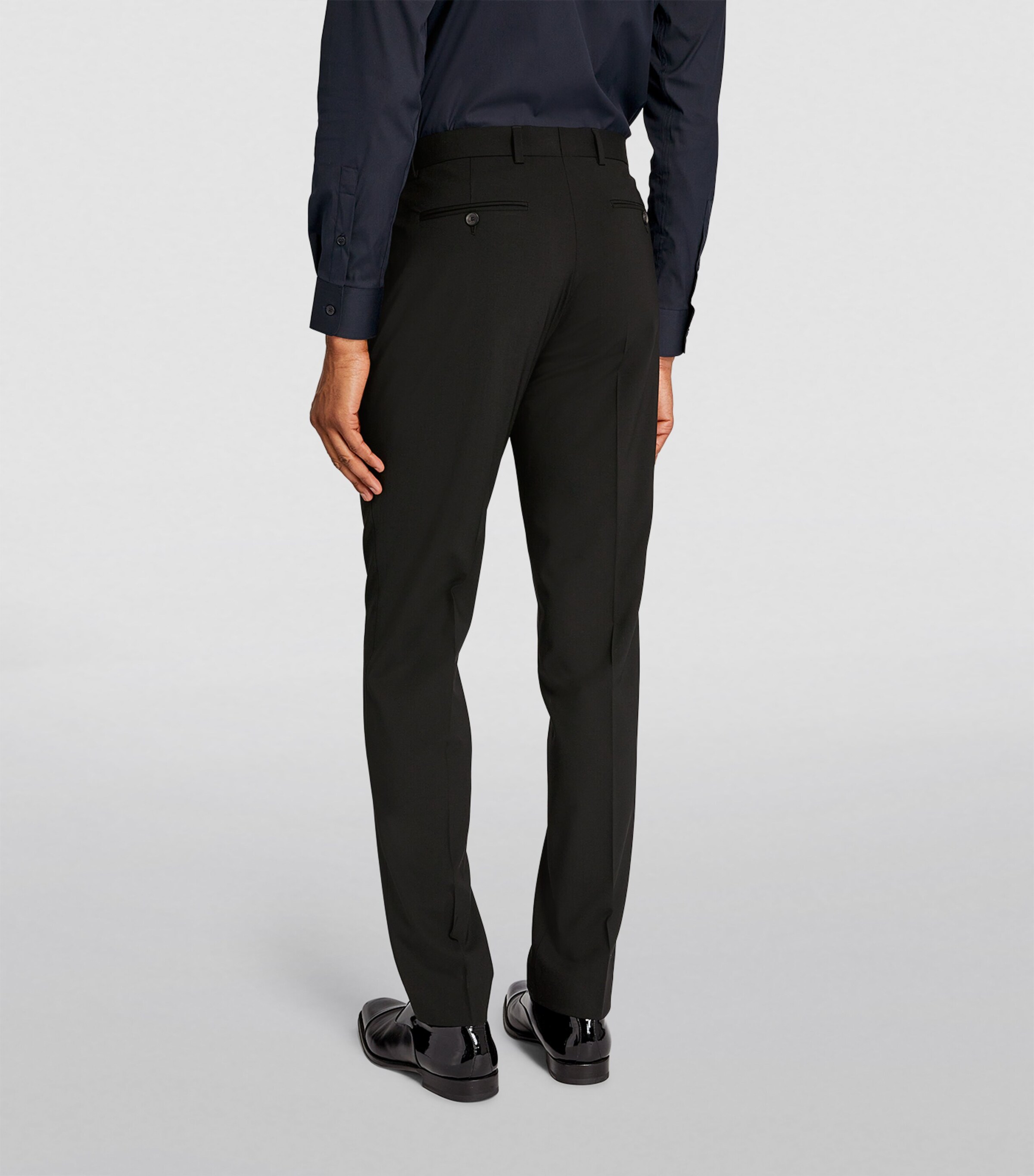 Virgin Wool Trousers BLACK Image 4