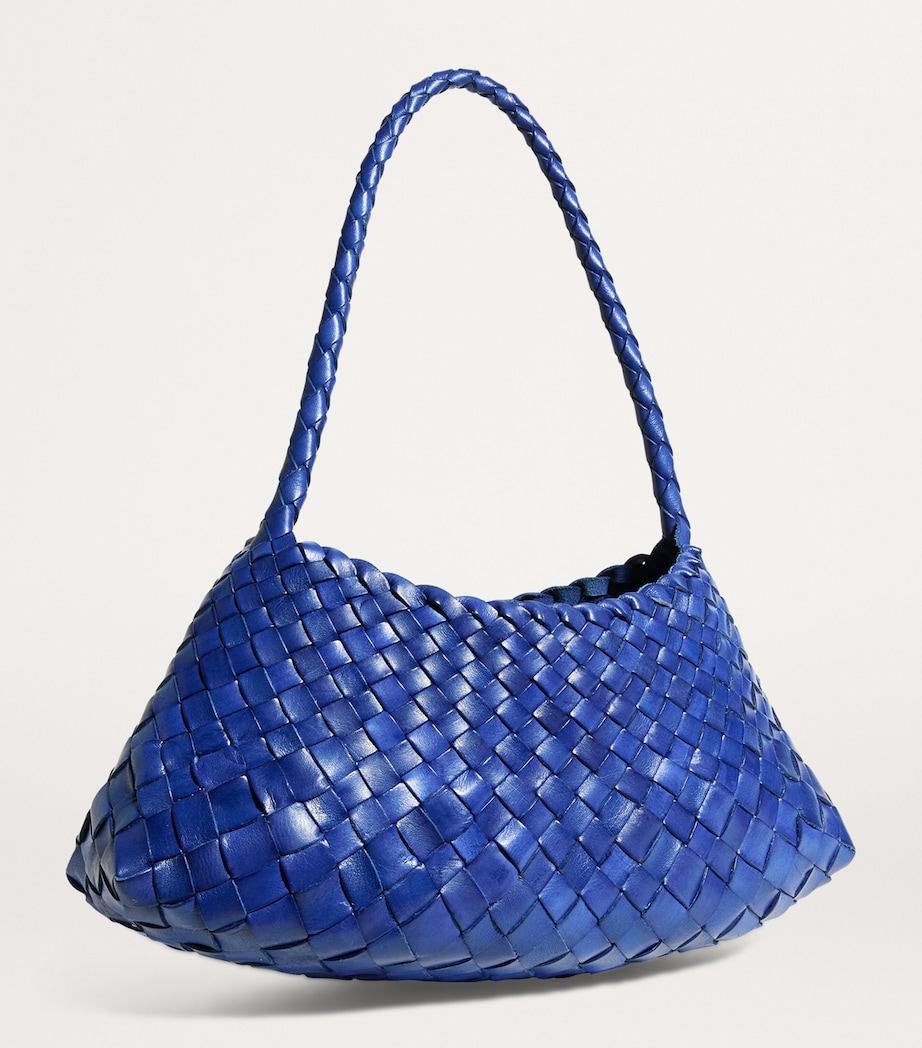 Leather Rosanna Shoulder Bag NAVY Image 3