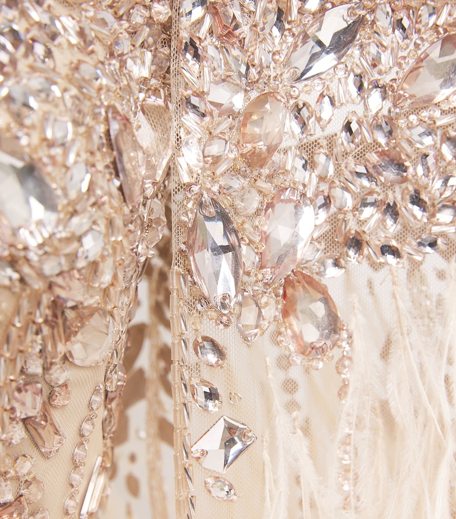 Tulle Embellished Cape Gown CHAMPAGNE Image 5