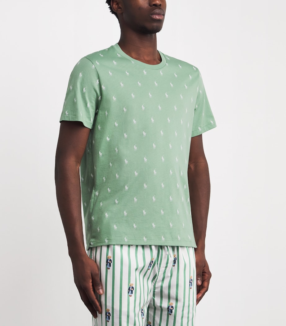 Cotton Polo Pony T-Shirt OUTBACK GREEN AOPP Image 2