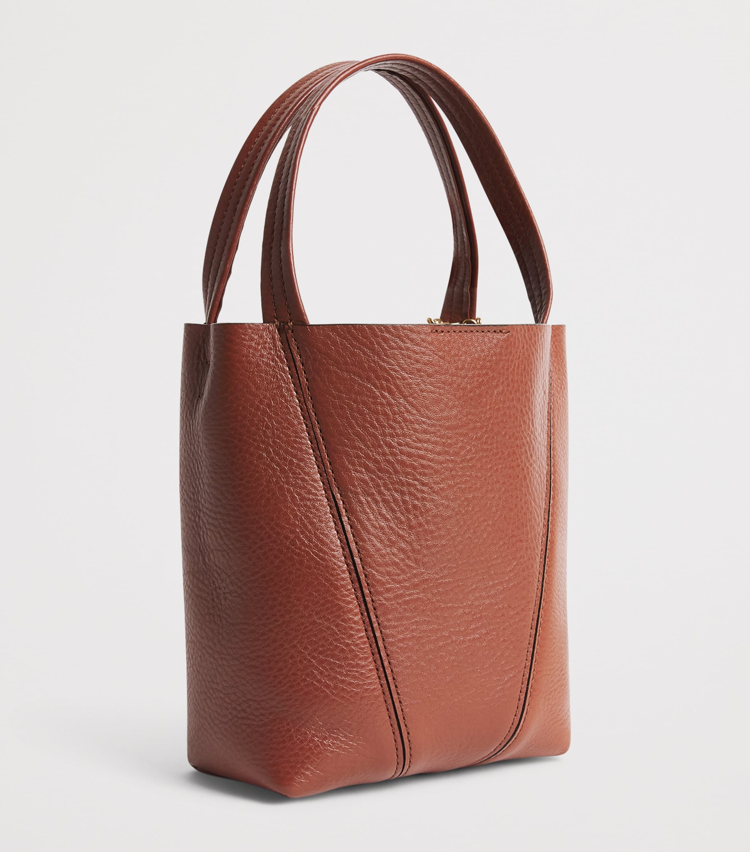 Chloé Small Leather Spin Tote Bag Blushy Brown Image 2