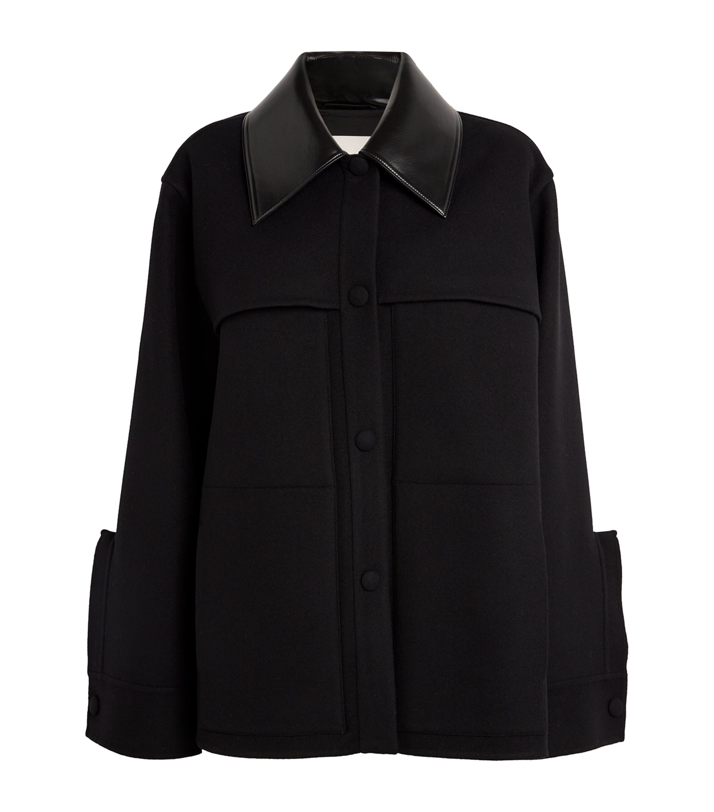 Jil Sander Black Wool Jacket In Black