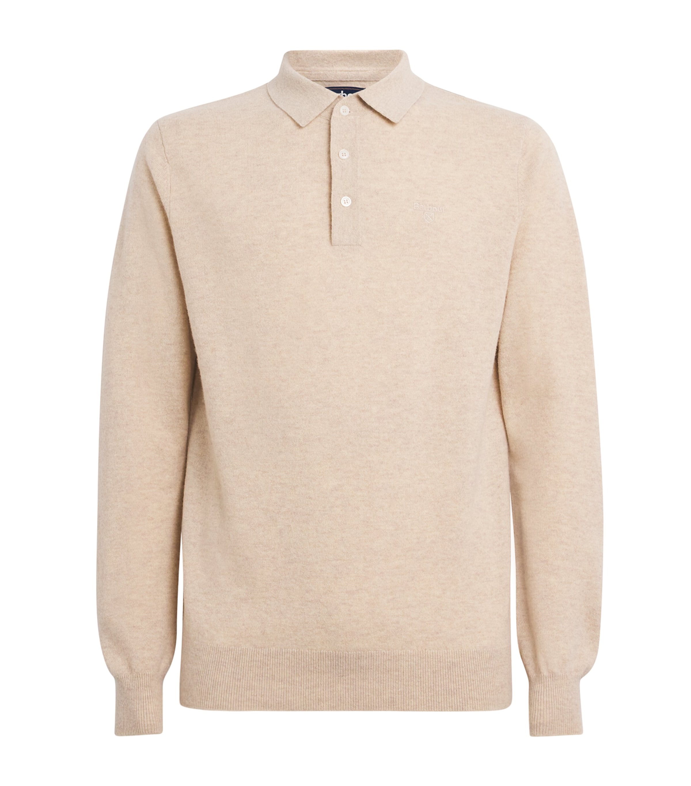 Barbour Wool Hutherston Polo Shirt In Neutral