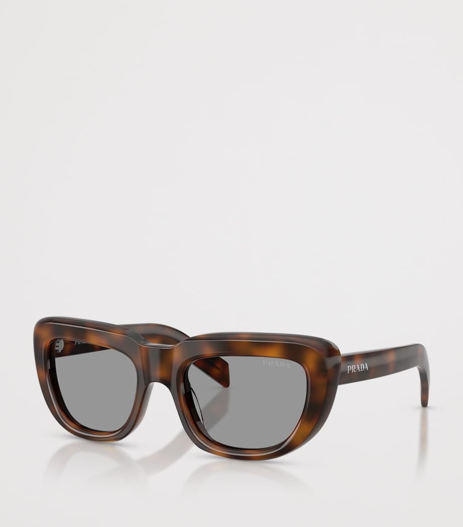 Prada PR D07S Rectangle Sunglasses Brown Image 2
