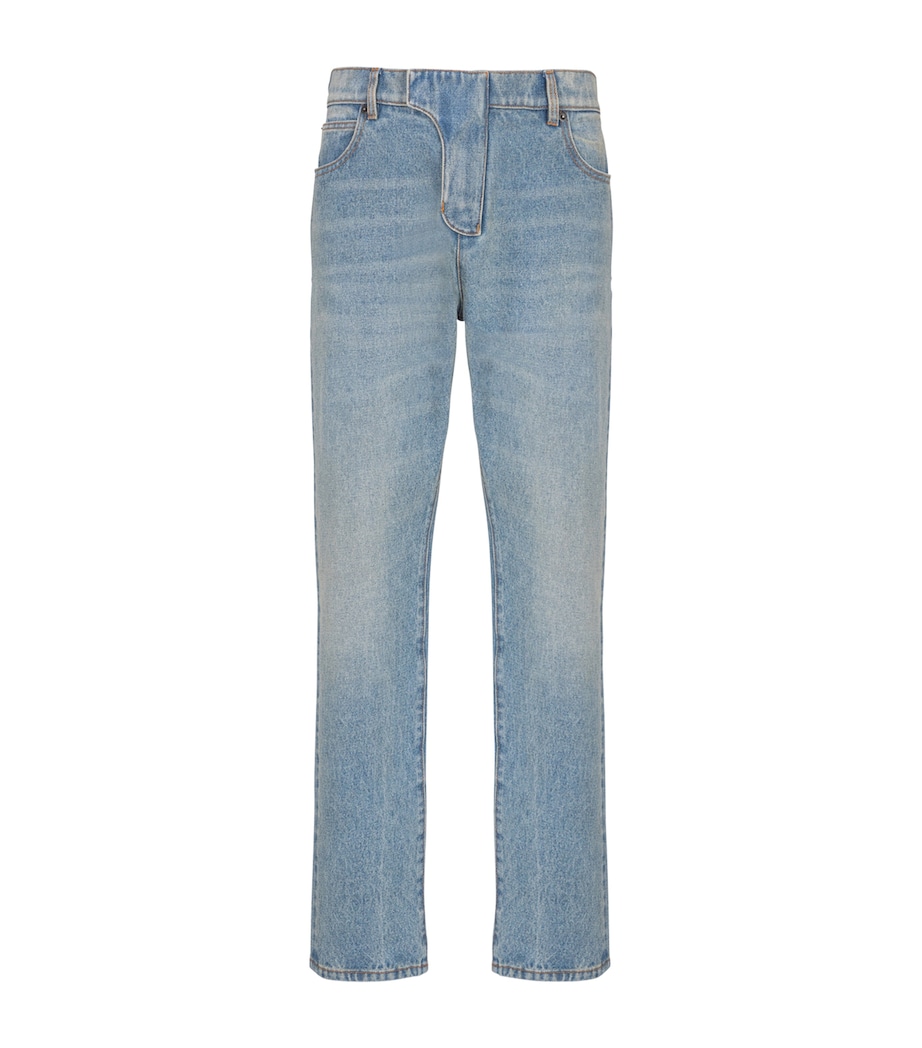 Faded Straight Jeans 6AW BLEU JEAN Image 1