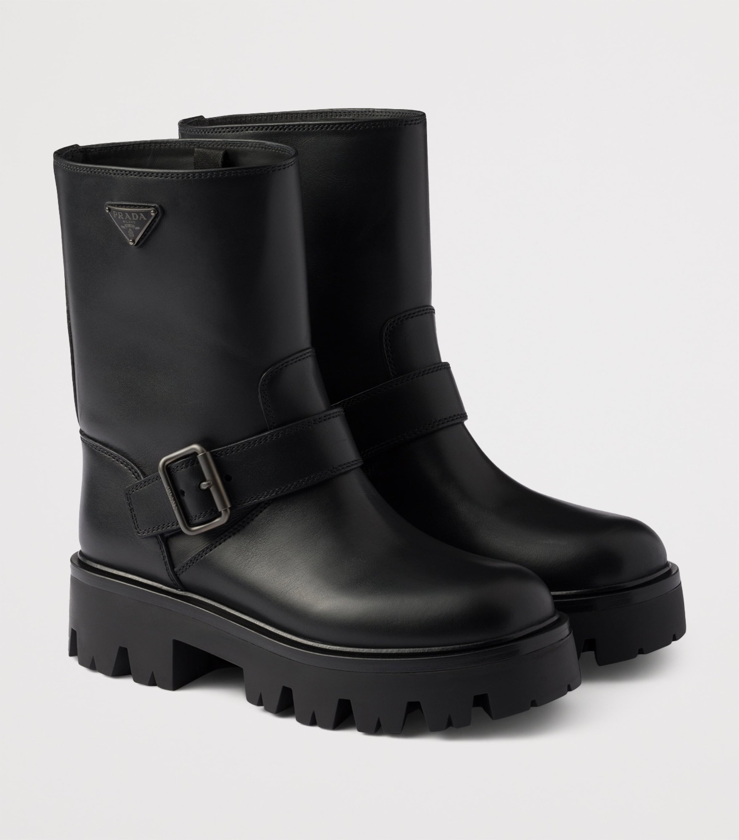 Leather Biker Boots F0002 Image 2