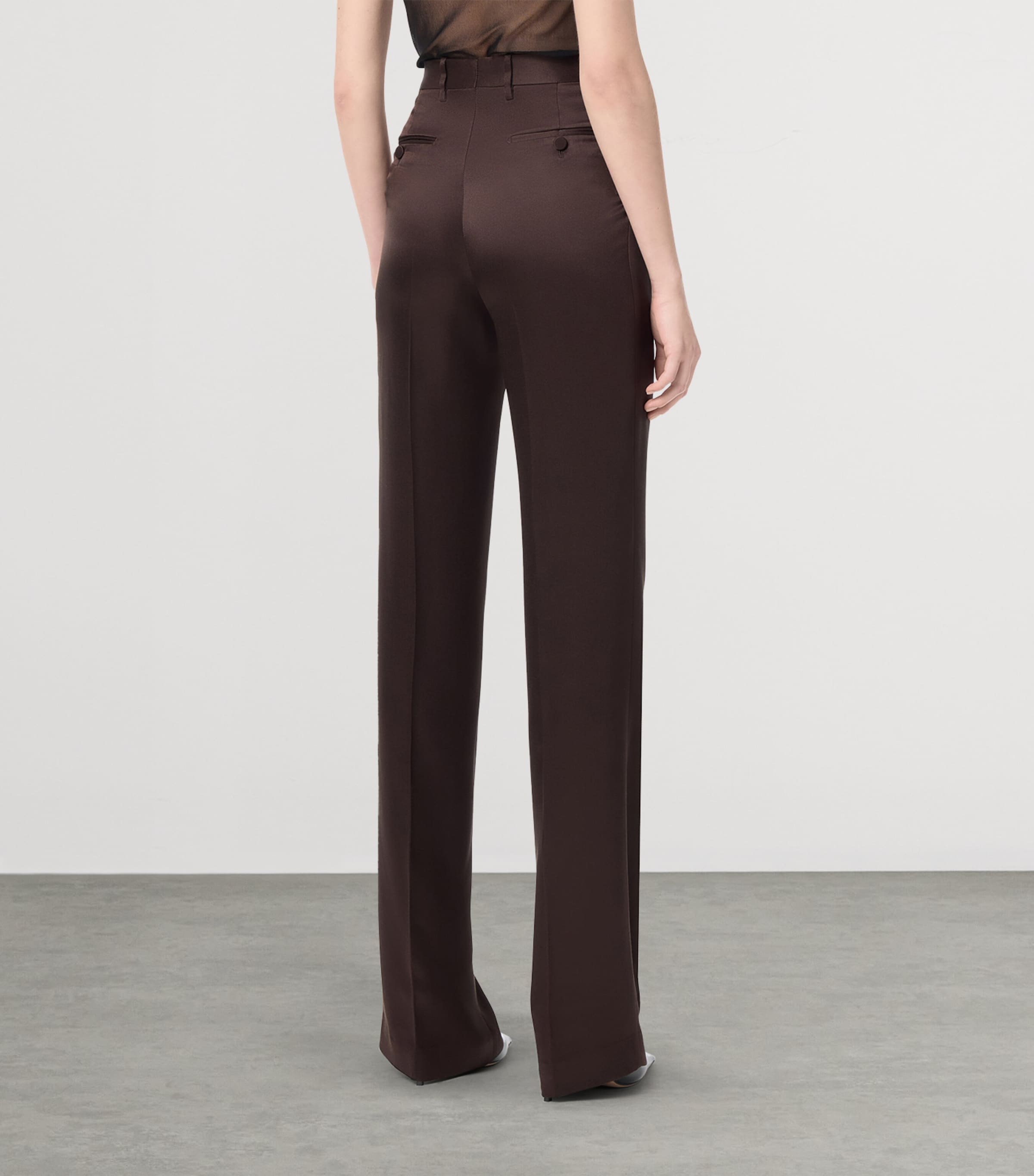 TOM FORD Womens Silk Tailored Trousers Ech Image 3