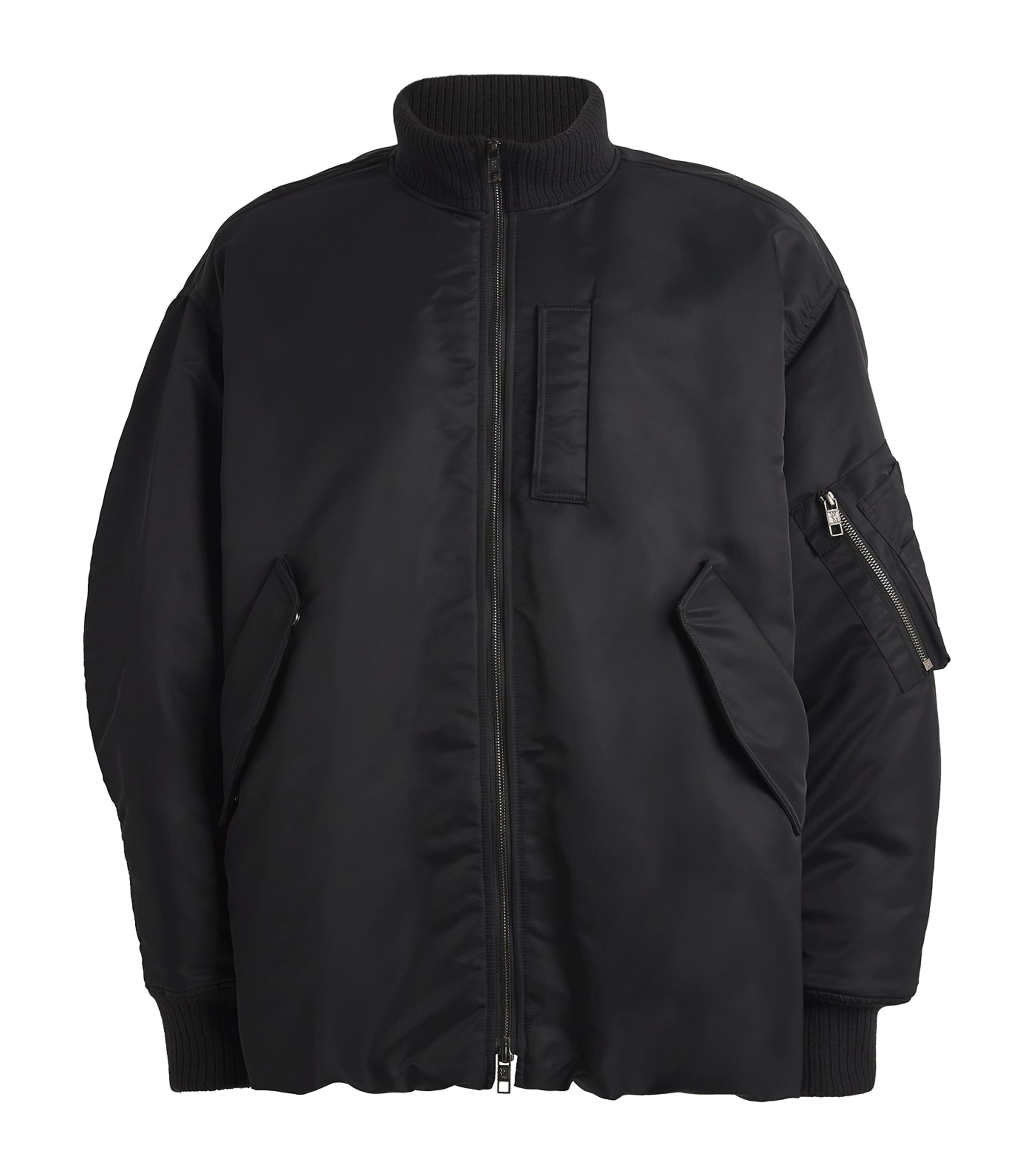 Wooyoungmi Longline Bomber Jacket In Black