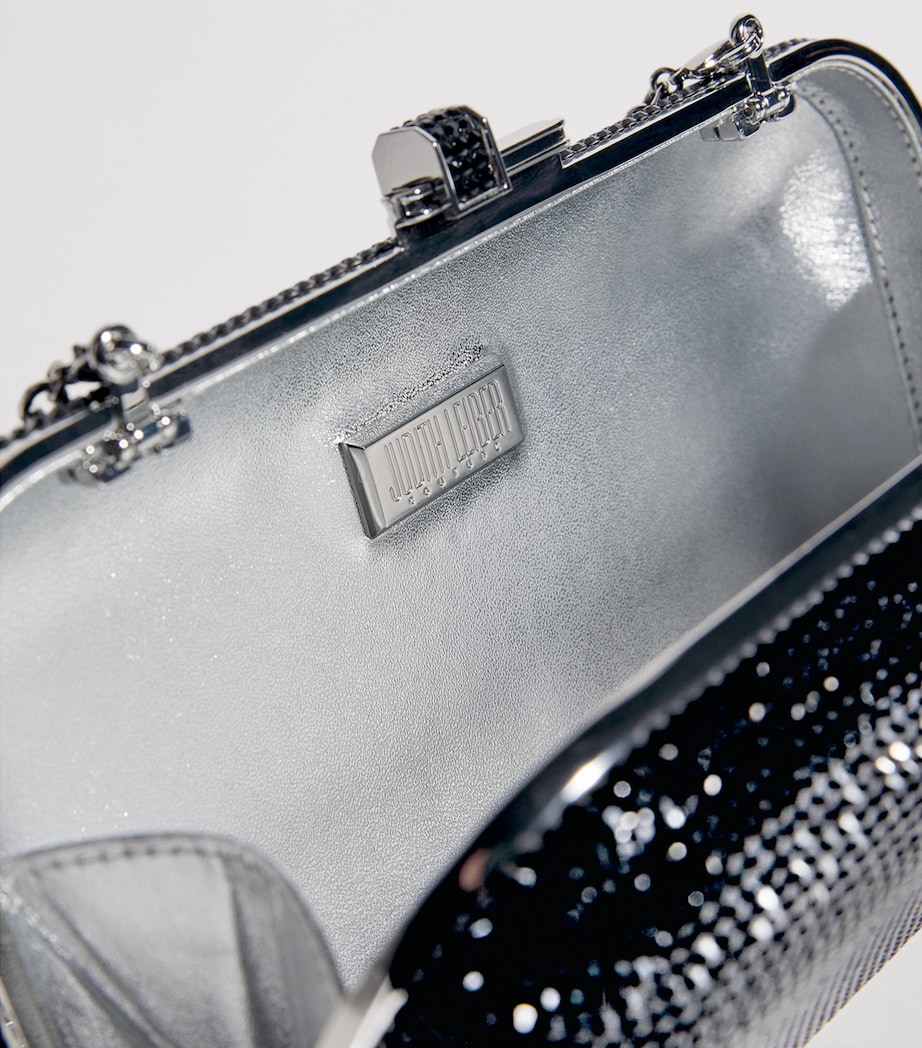 Crystal-Embellished Long Slide Clutch Bag SJET JET Image 4