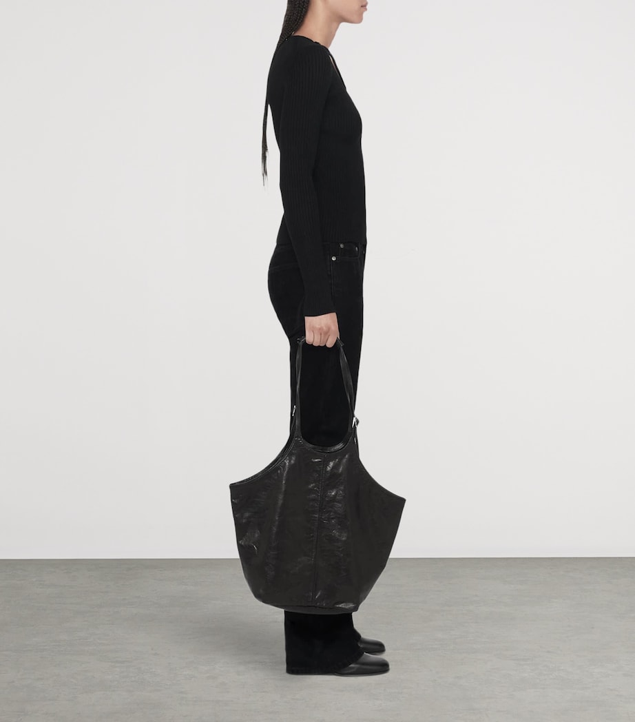 AllSaints Womens Cut-Out Cruz Cardigan Black Image 6