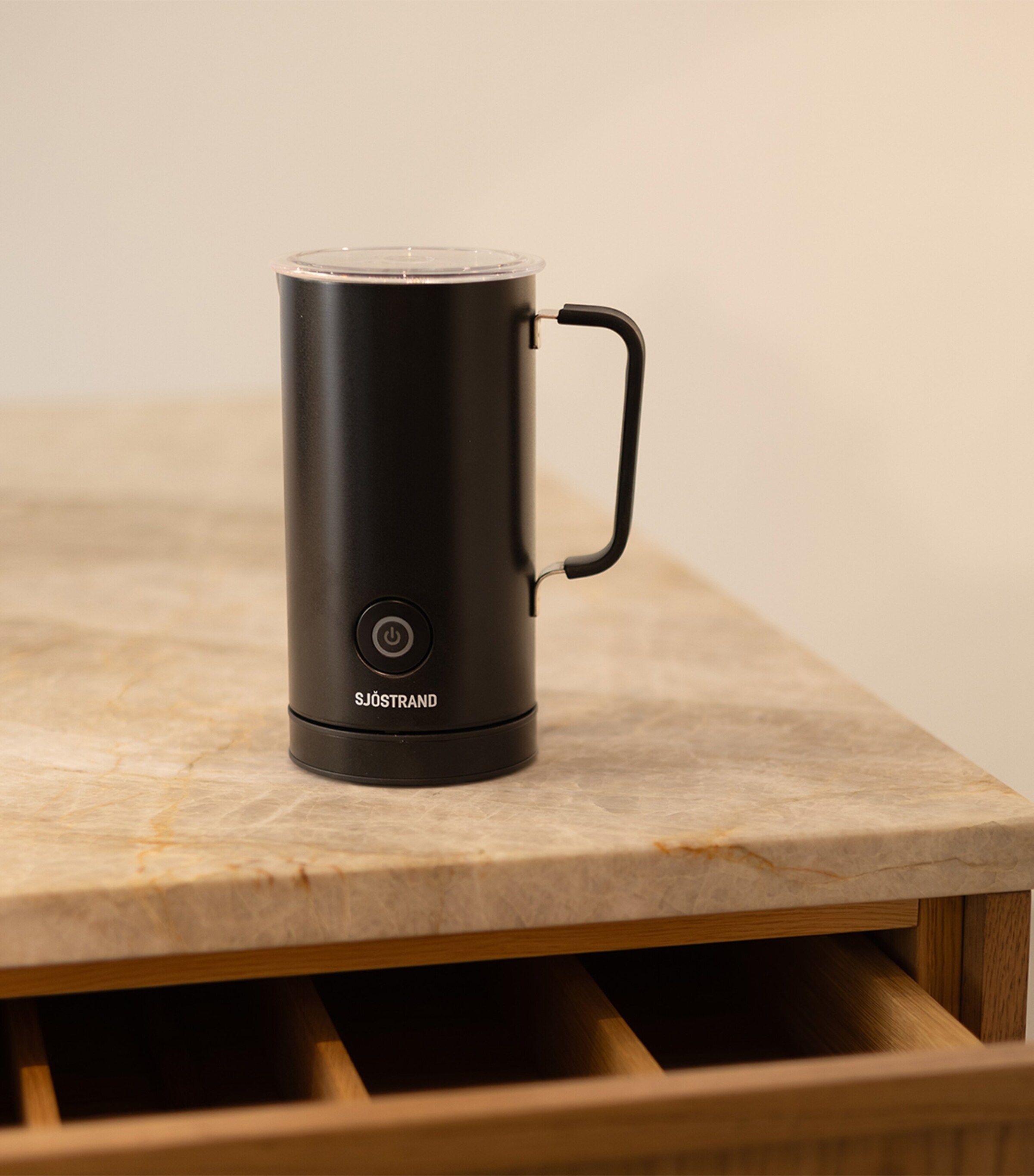 Stainless Steel Milk Frother (300ml) BLACK Image 2