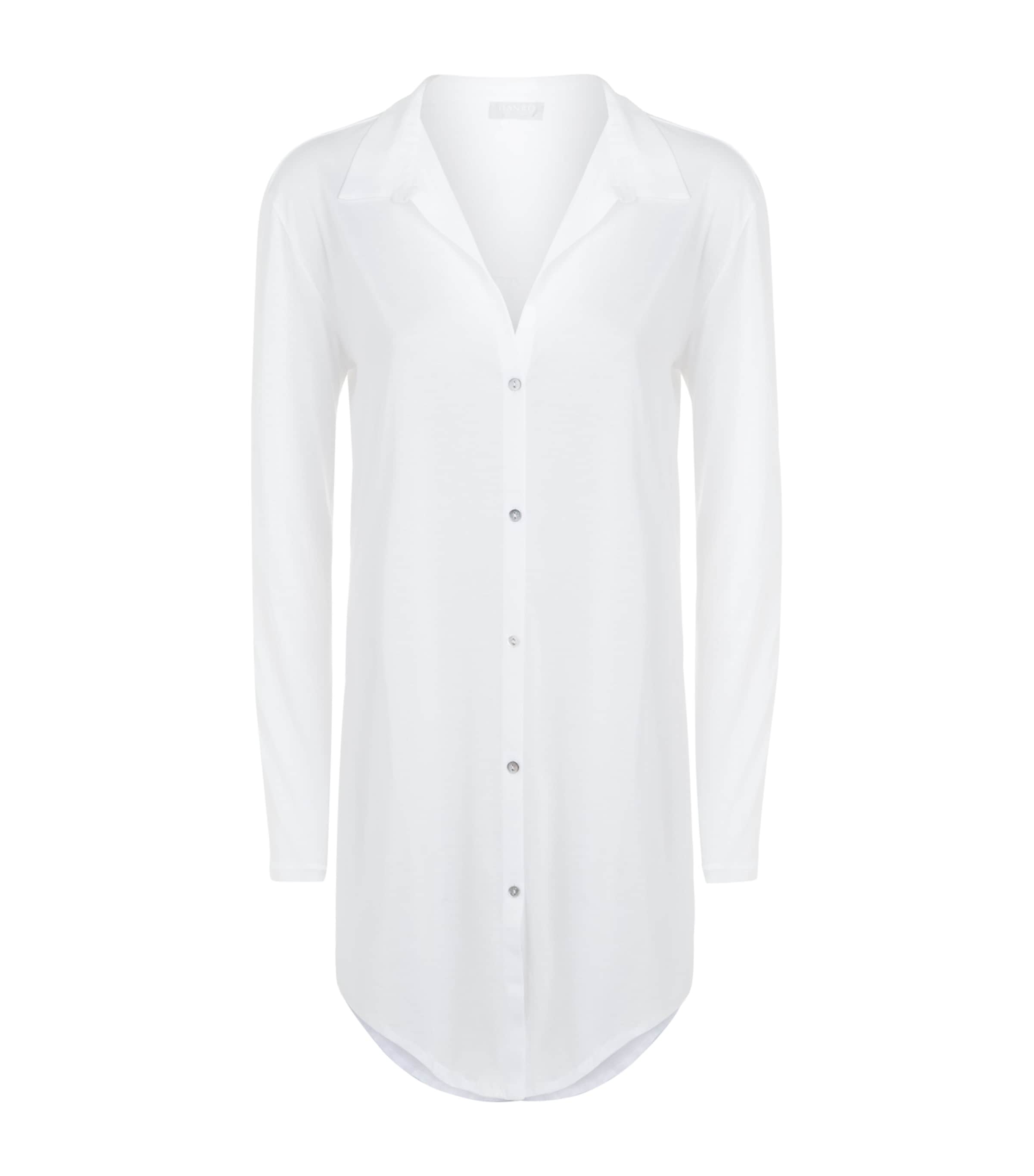 Cotton Deluxe Boyfriend Nightshirt WHITE Image 1