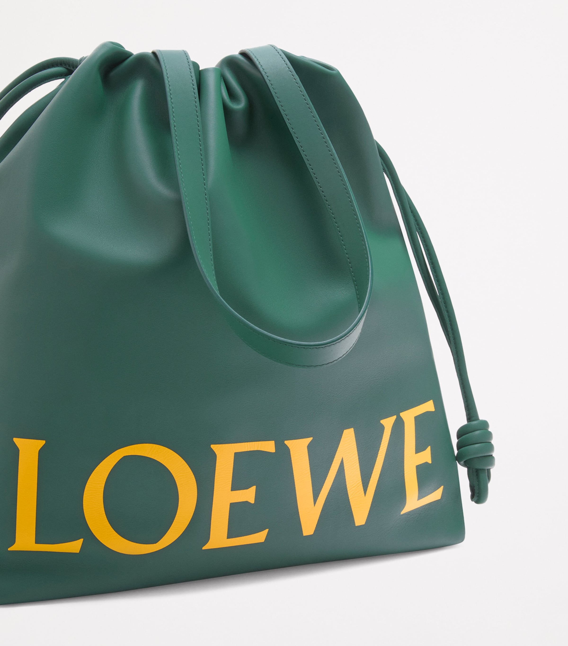 【LOEWE】Flamenco レザー トートバッグ ロゴプリント入り LOEWE Flamenco レザー トートバッグ ロゴプリント入り