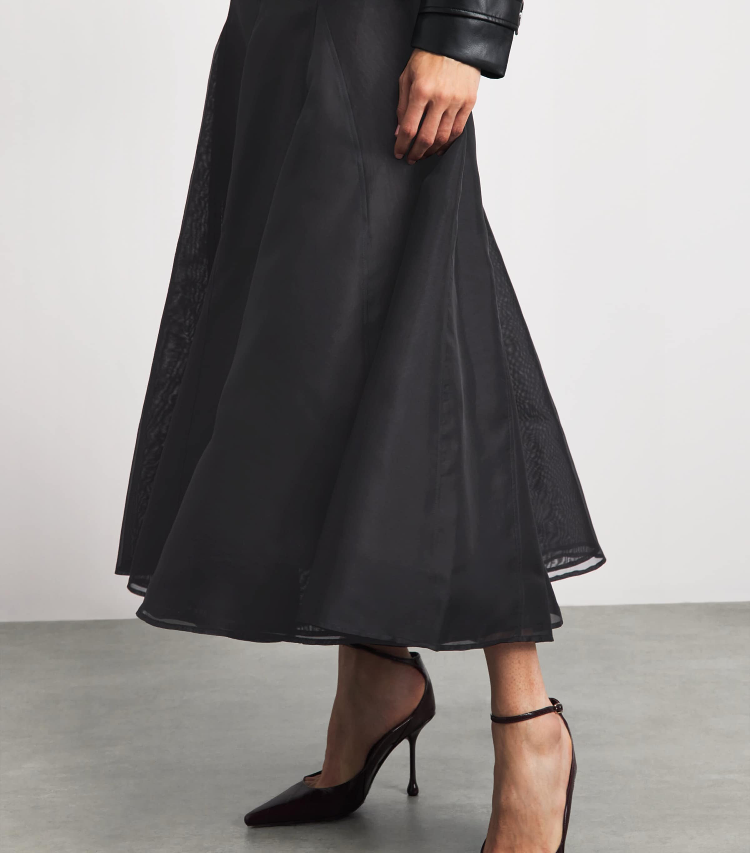 Herskind Womens Greta Silk Skirt Black Image 3