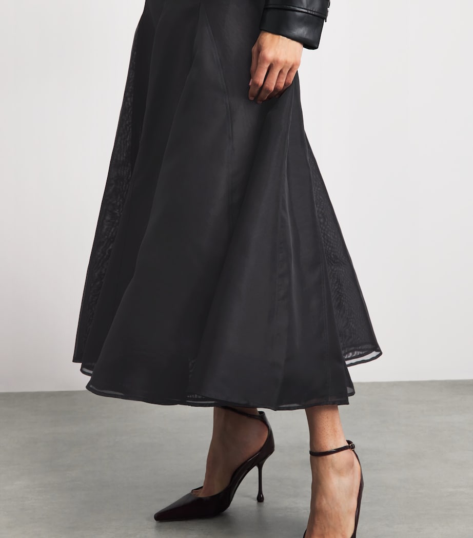 Herskind Womens Greta Silk Skirt Black Image 3