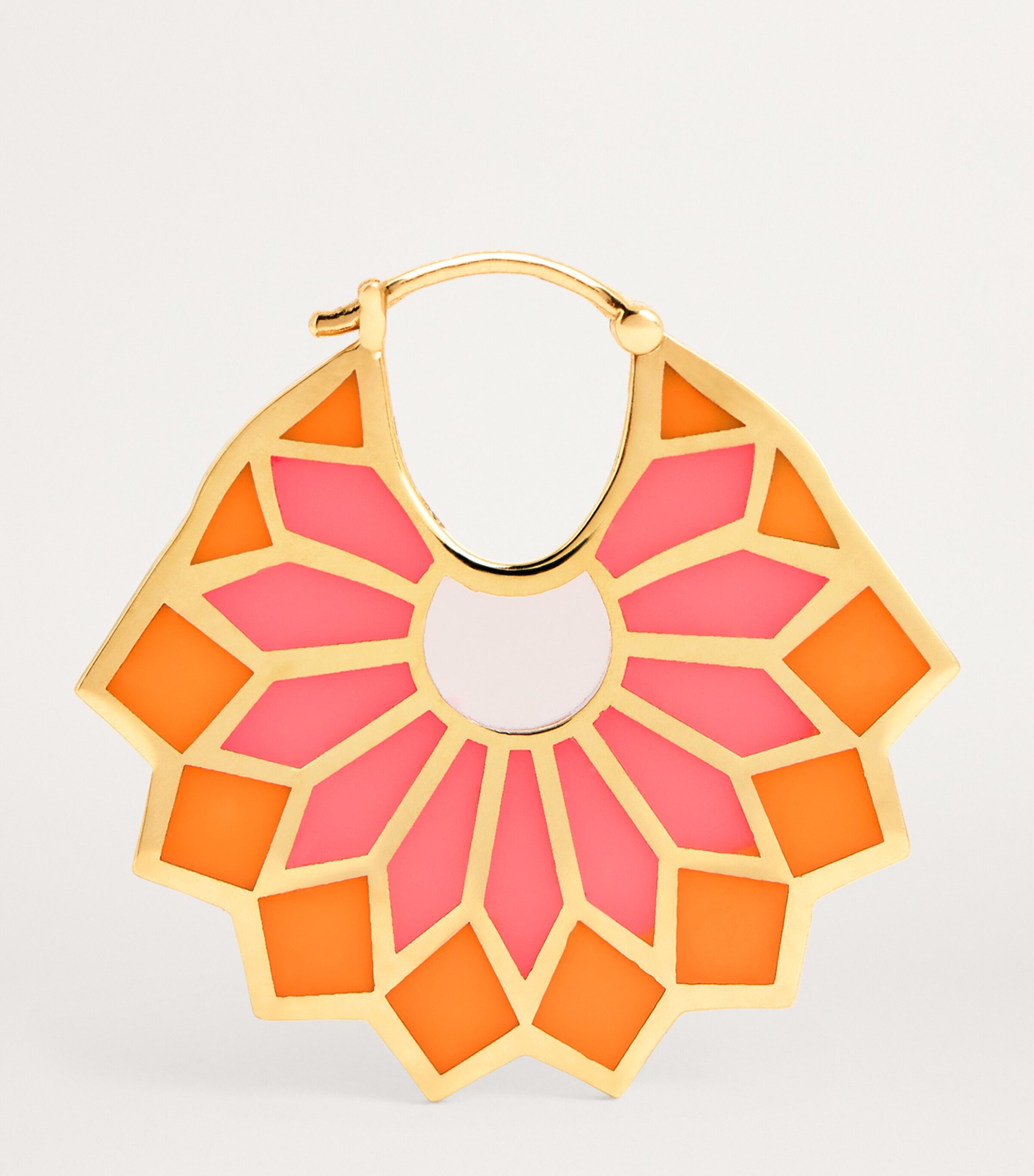 L'ATELIER NAWBAR Yellow Gold and Enamel Lady Sursock Earrings Yellow Gold Image 4