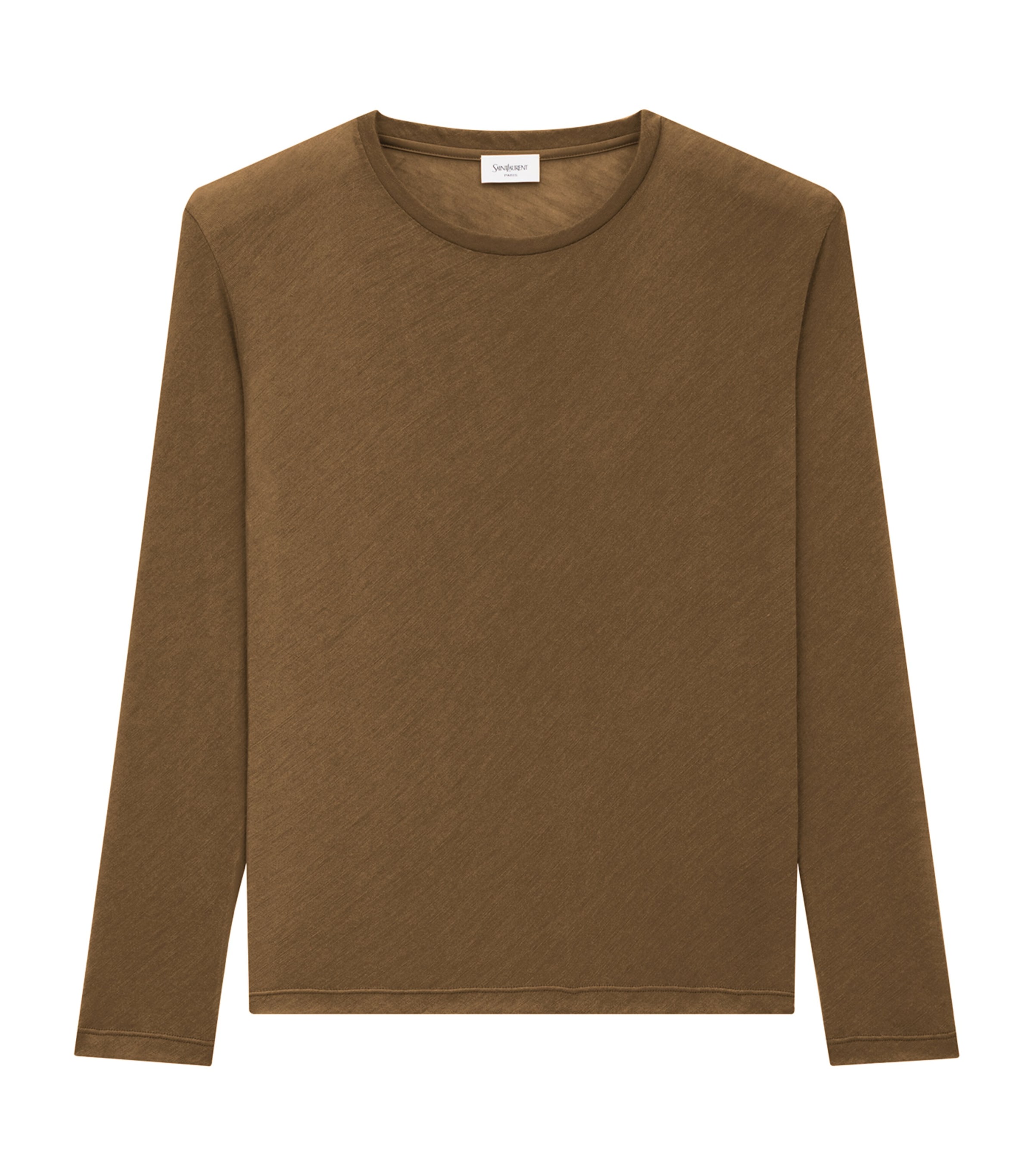 Saint Laurent Womens Cashmere-Silk Long-Sleeve T-Shirt Image 1