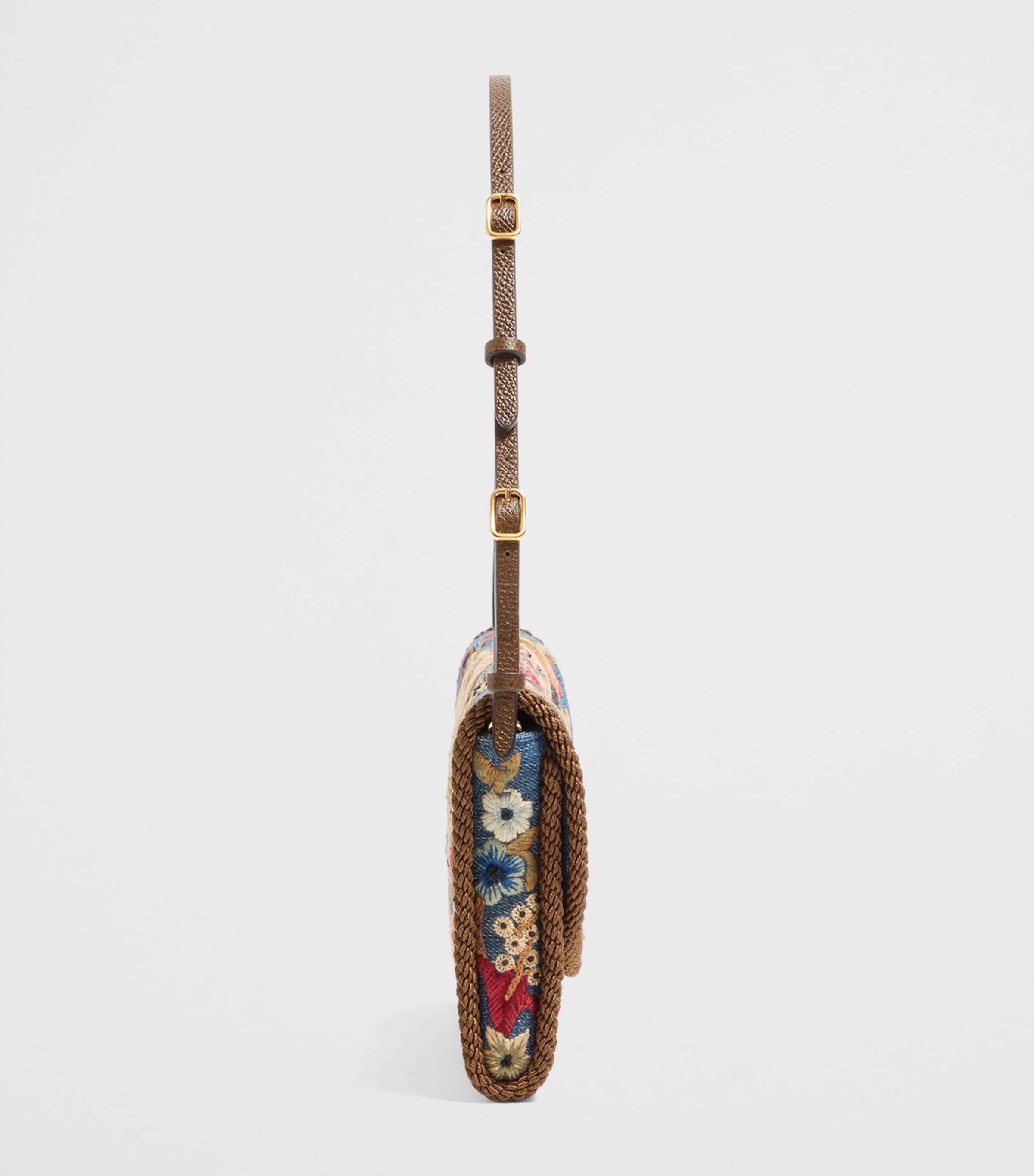 Valentino Garavani Embroidered DeVain Shoulder Bag Aqm Image 4