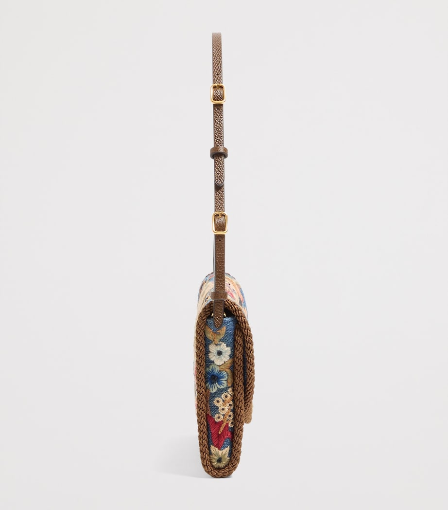 Valentino Garavani Embroidered DeVain Shoulder Bag Aqm Image 4