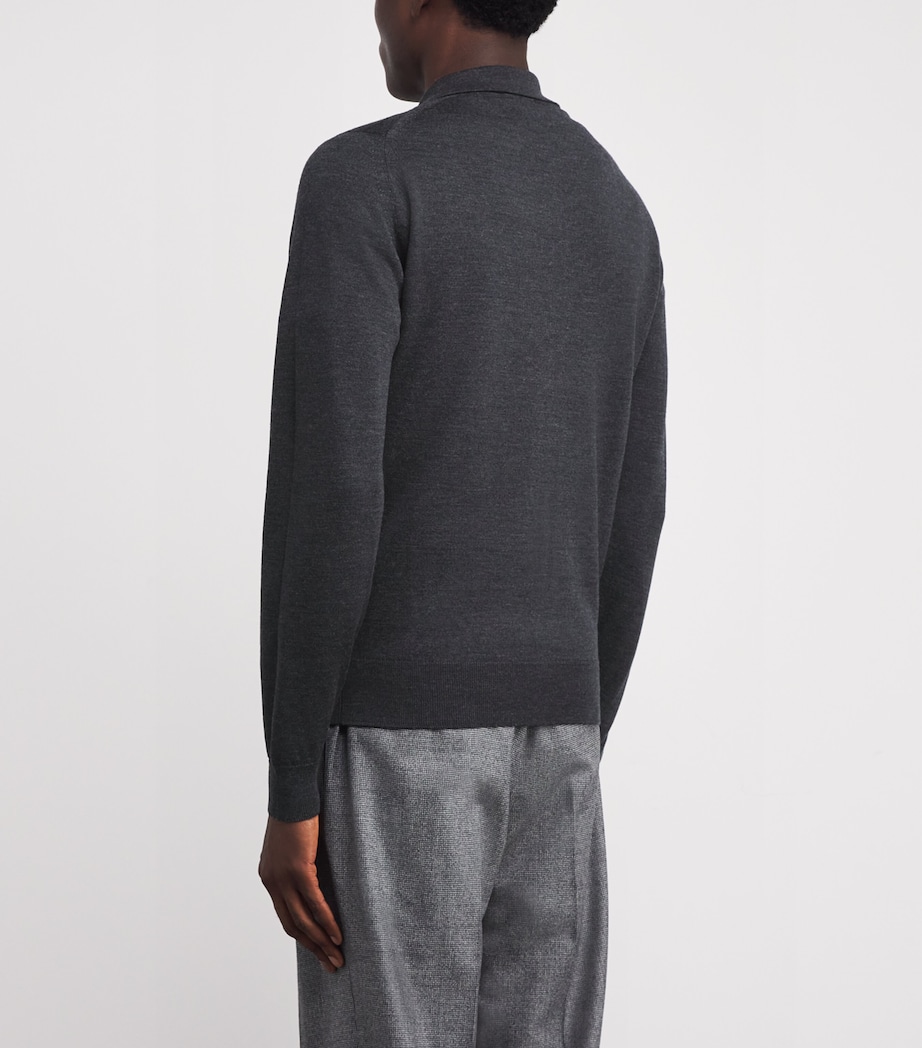 Merino Wool Hybrid Overshirt CHARCOAL Image 4