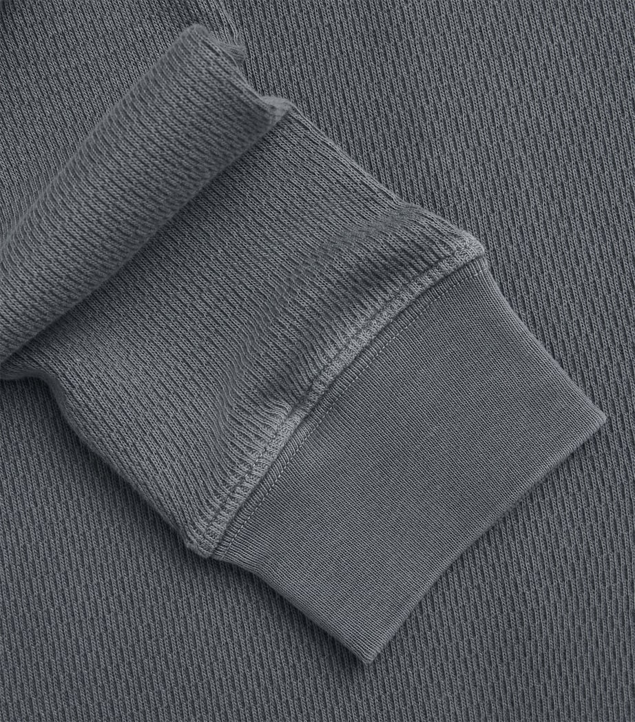 Citizens of Humanity Mens Cotton Waffle-Stitch Sweater Slate Image 6