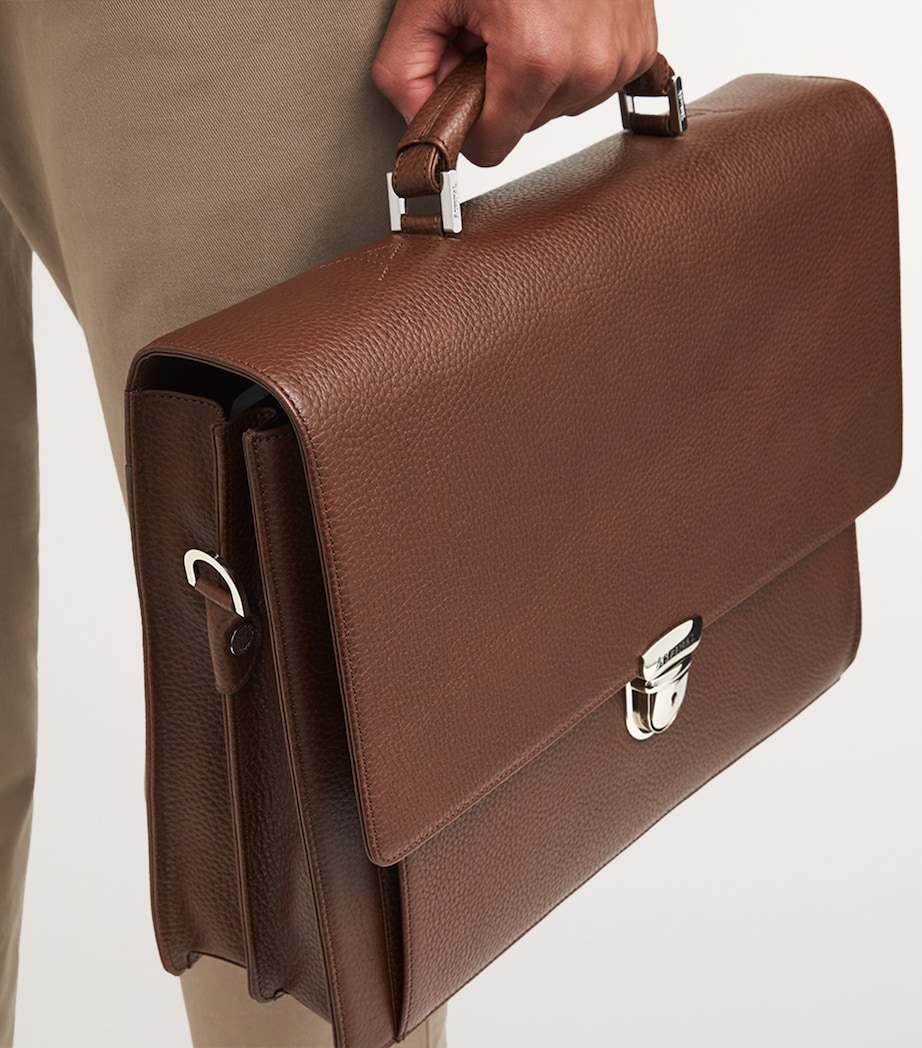 Leather City Laptop Briefcase TOBACCO Image 7