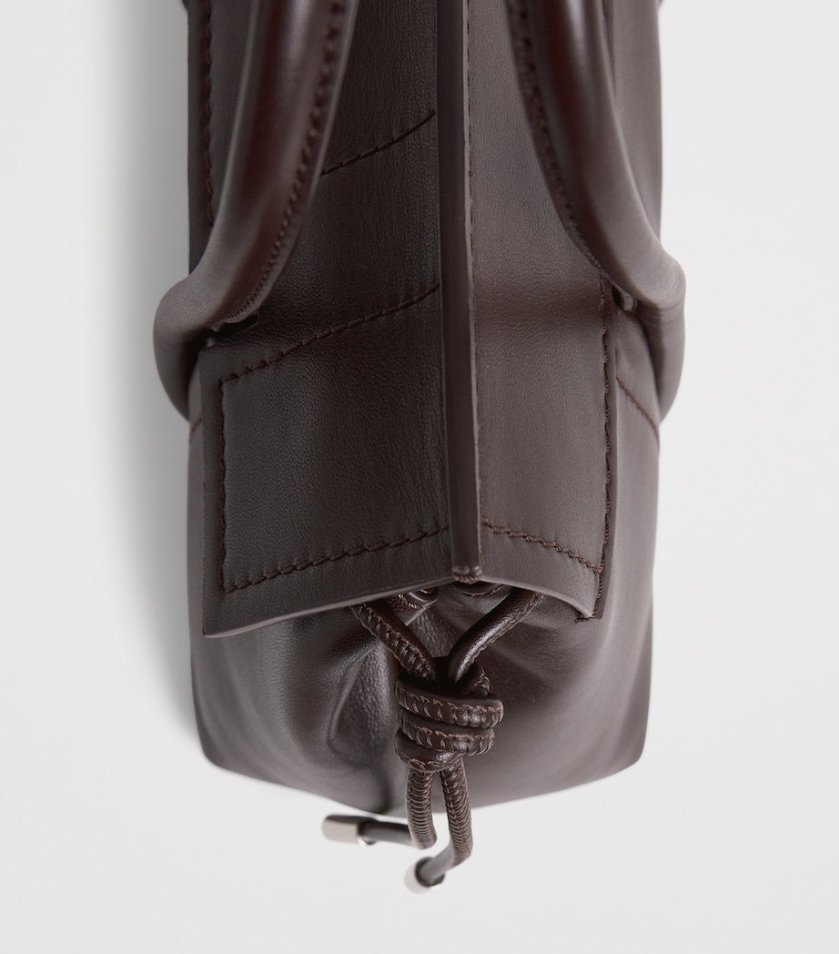 Harrods Small Leather Marcie Shoulder Bag Brown Image 6