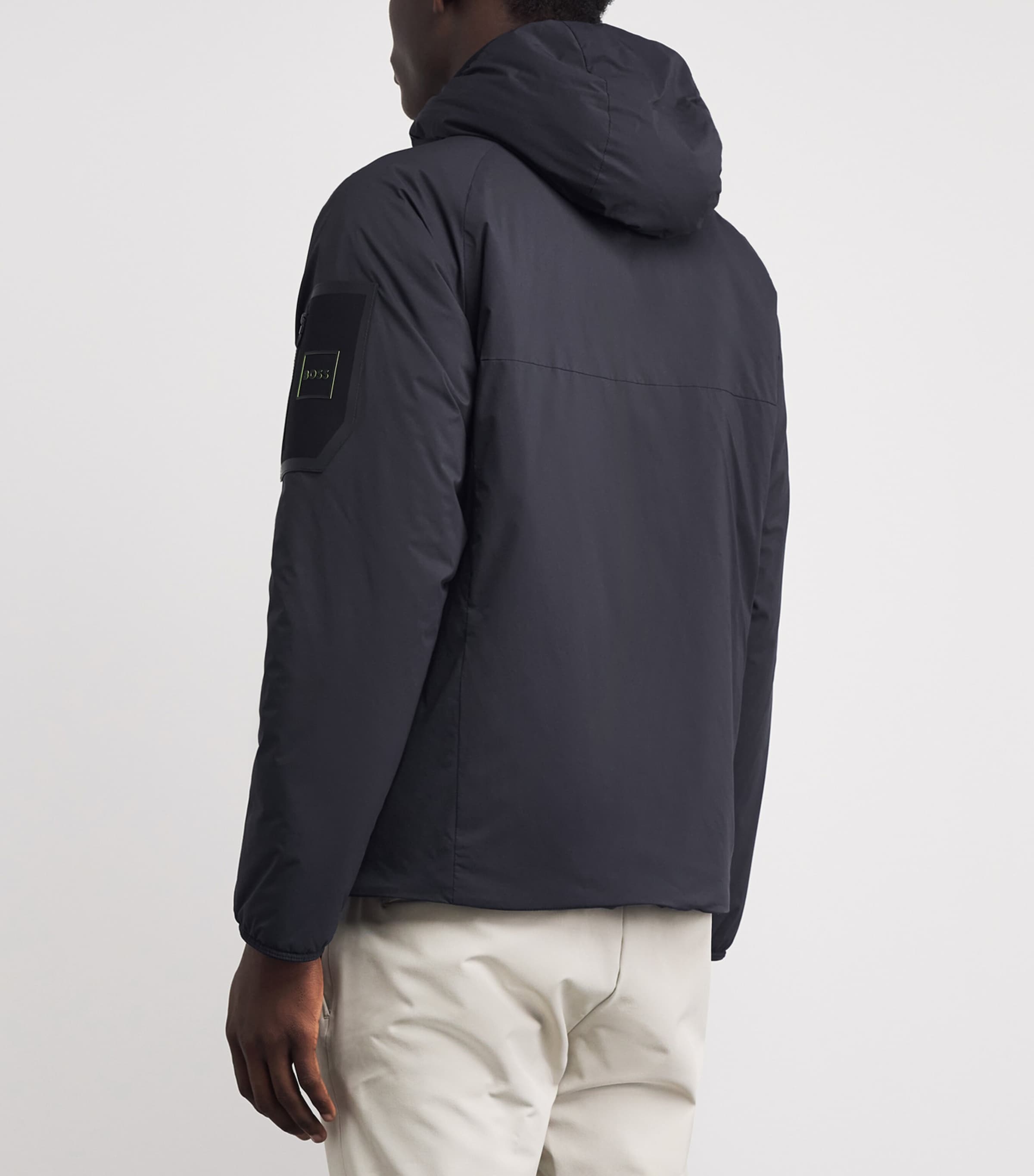 BOSS Mens Water-Repellent Padded Jacket Dark Image 5