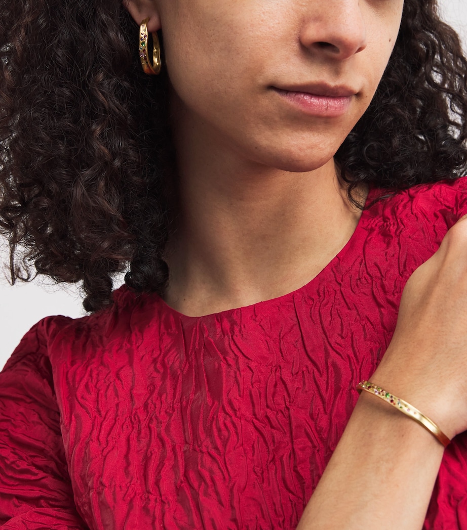 Yellow Gold and Sapphire Malak Earrings YELLOW GOLD Image 5