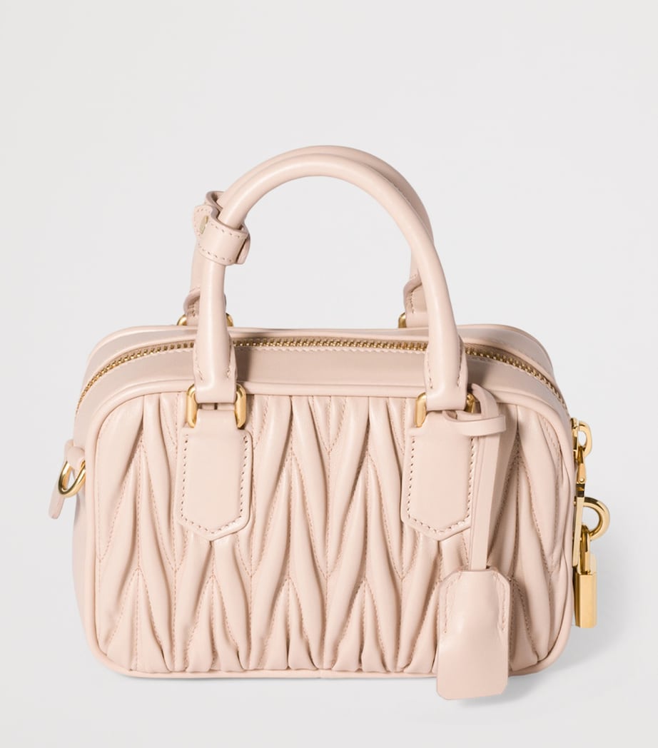 Matelassé Leather Arcadie Top-Handle Bag F0236 Image 4