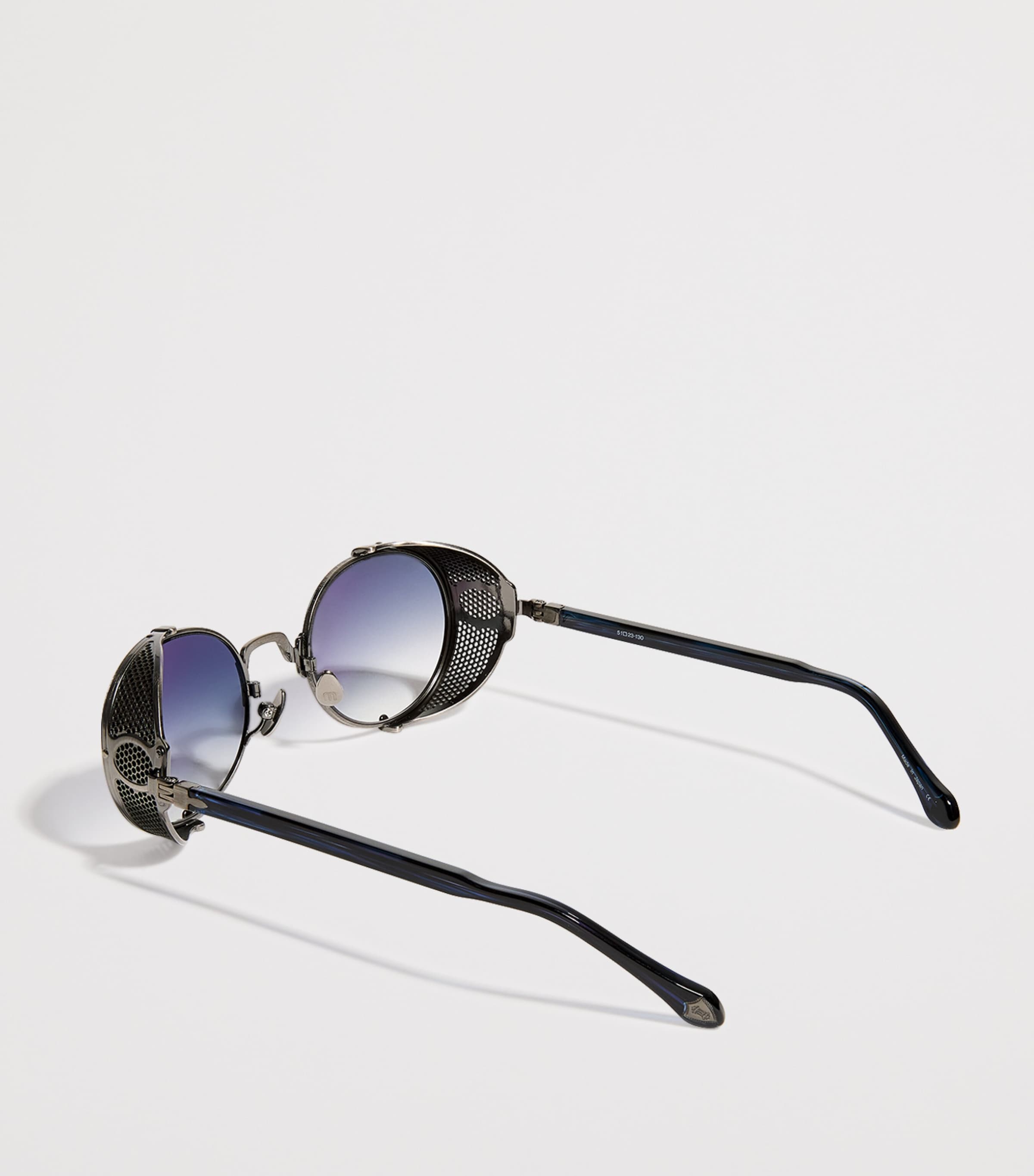 Heritage Round Sunglasses ANTIQUE SILVER BLUE Image 3