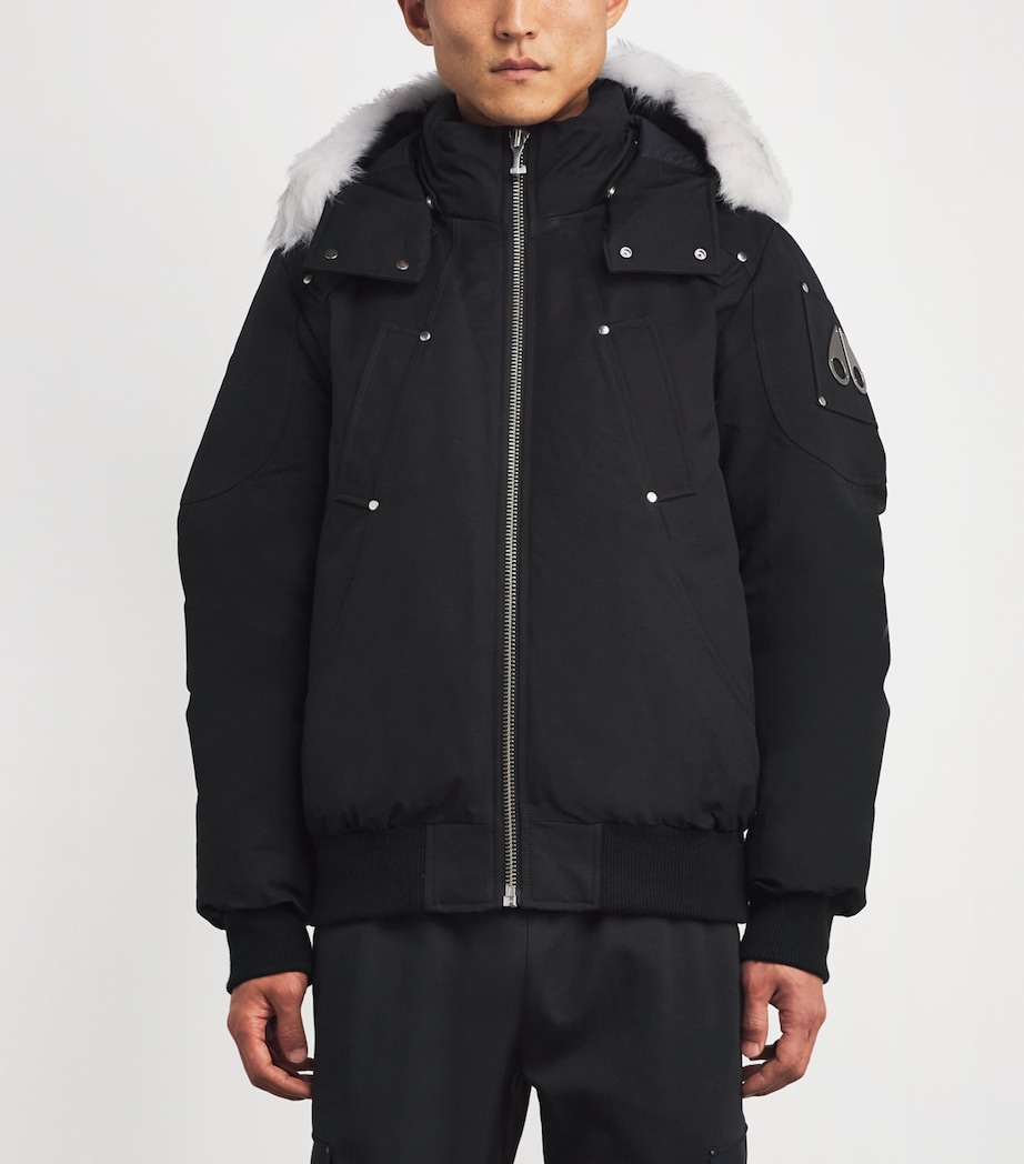 Down Original Ballistic Bomber Jacket BLK W/NAT SH - 1001 Image 3